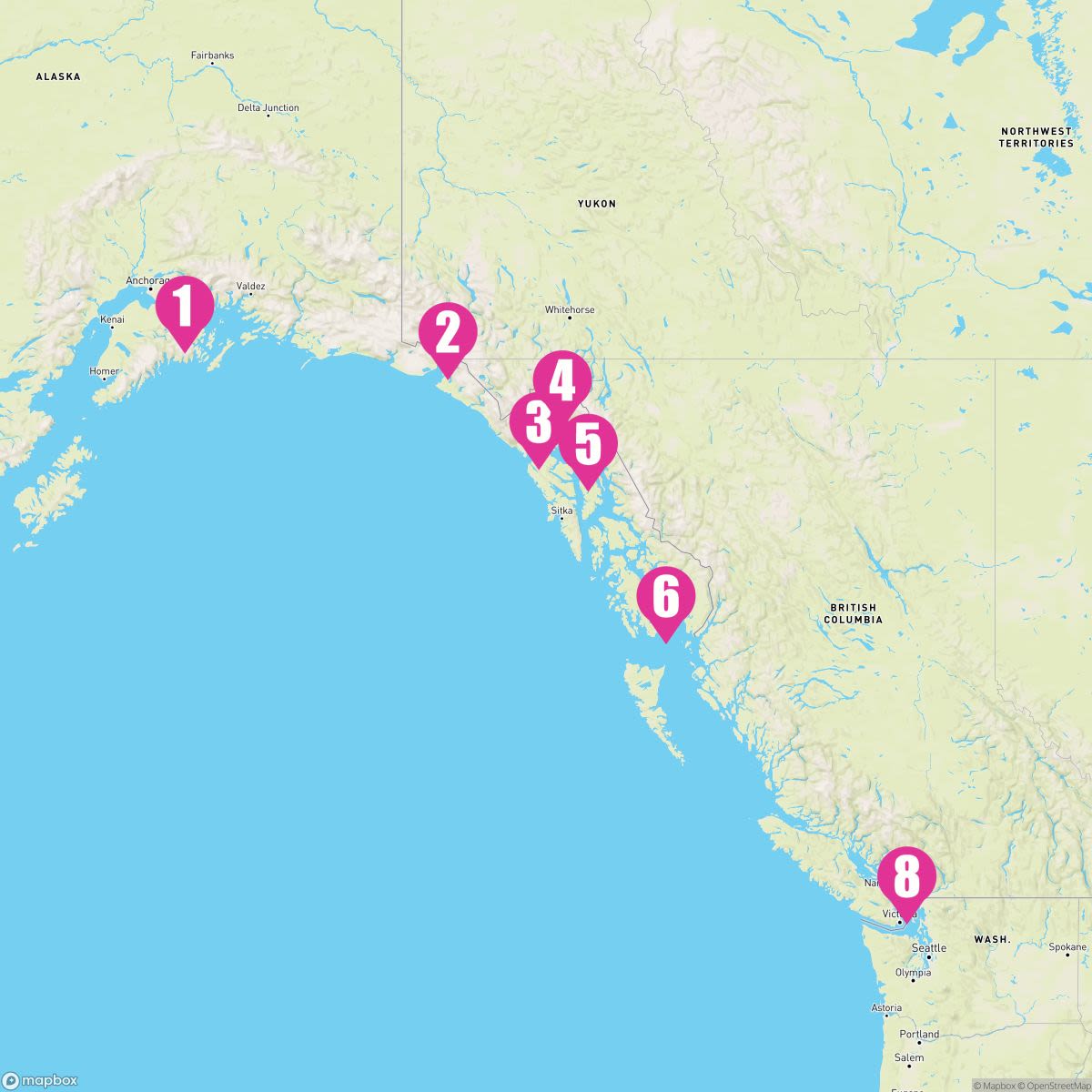 7 Night Voyage Of The Glaciers With Glacier Bay - Southbound (Anchorage To Vancouver)