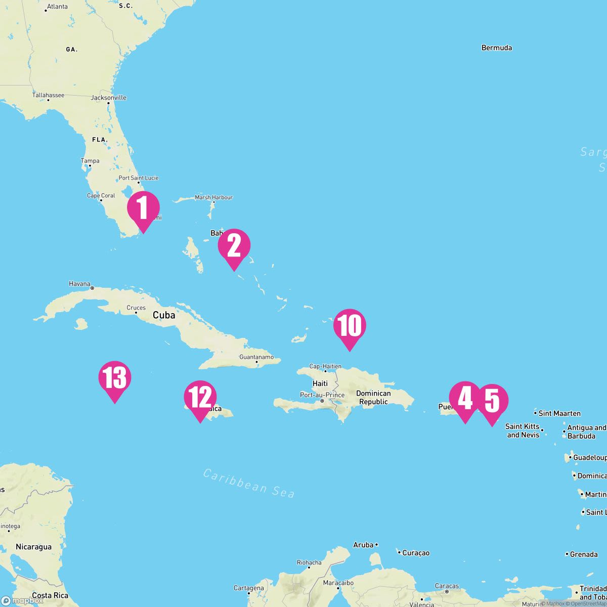 14 Night Caribbean East/West Adventurer (Ft. Lauderdale Roundtrip)