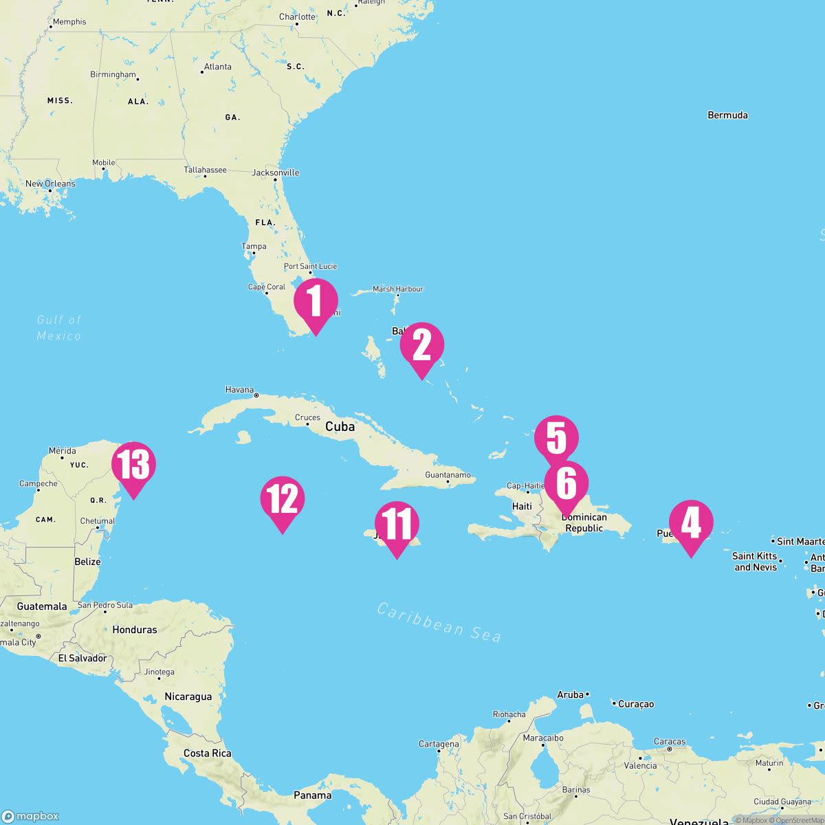 14 Night Caribbean East & West Adventurer (Ft. Lauderdale Roundtrip)
