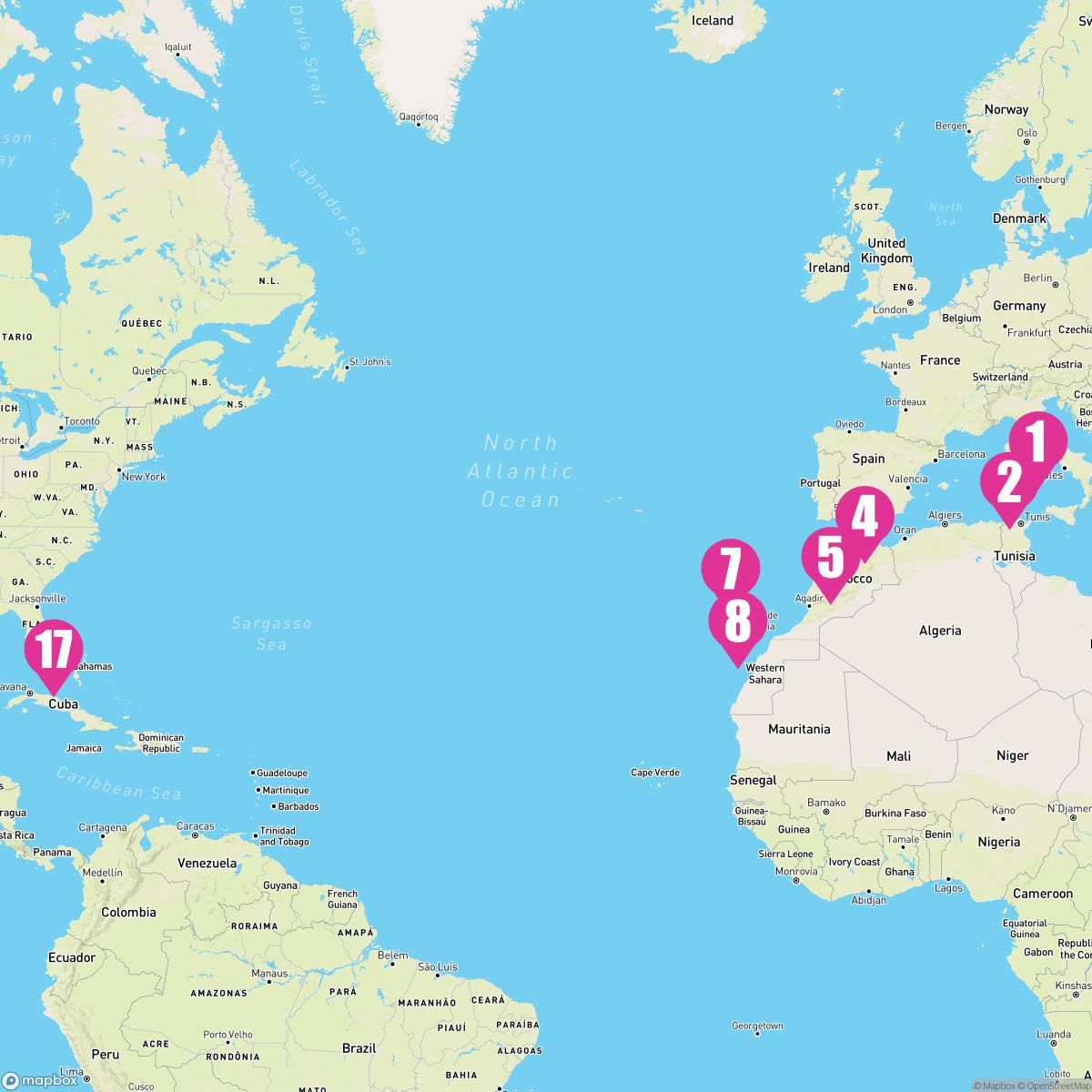 16 Night Moroccan Passage (Rome To Ft. Lauderdale)