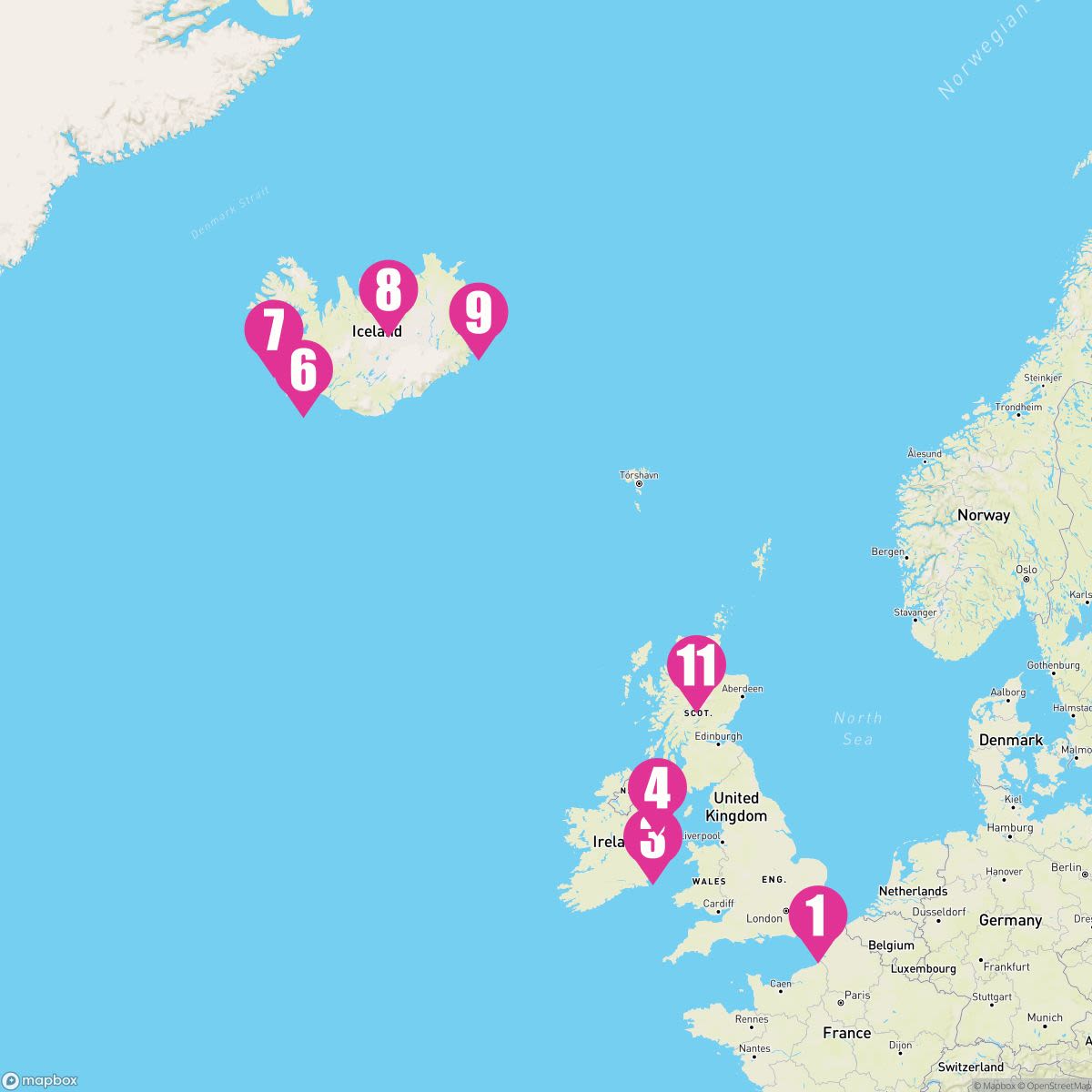 12 Night Western Europe (Dover Roundtrip)