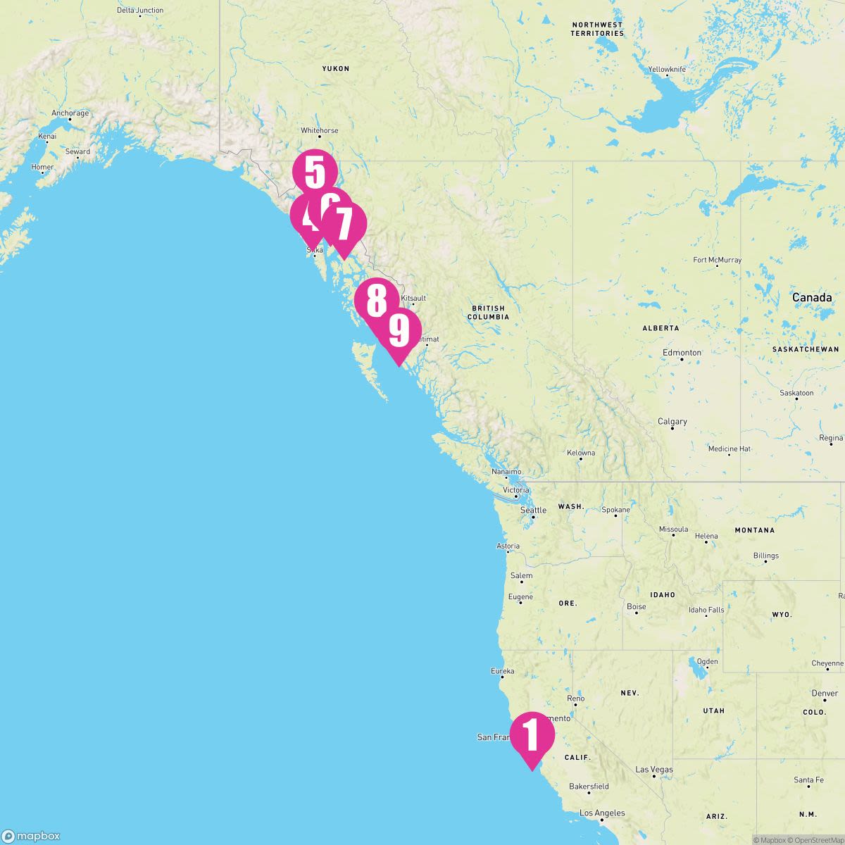 11 Night Alaska (San Francisco Roundtrip)