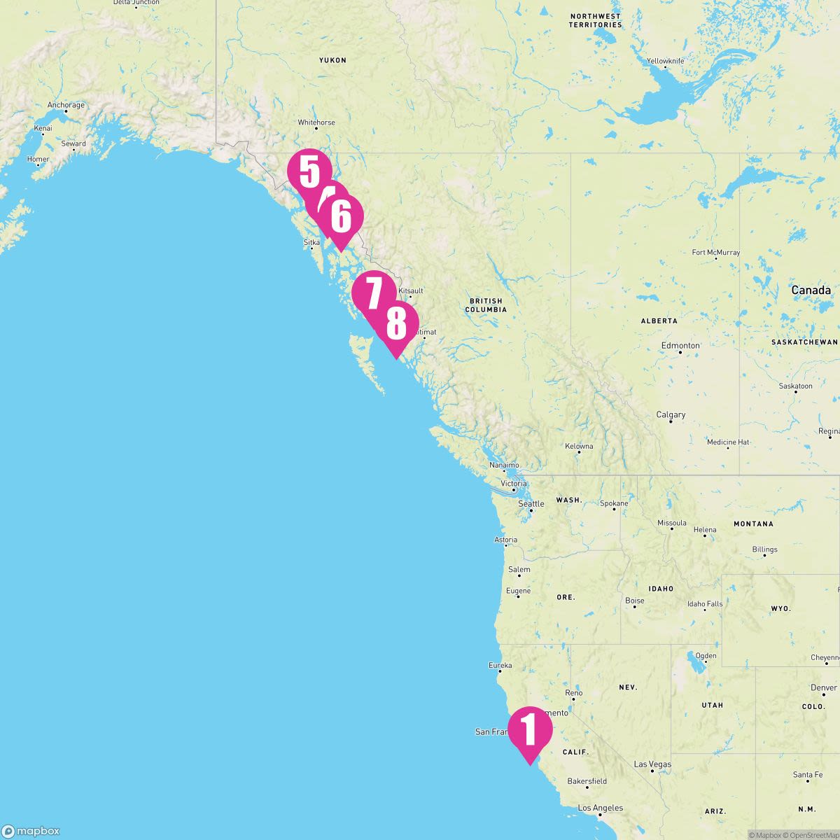 10 Night Alaska (San Francisco Roundtrip)