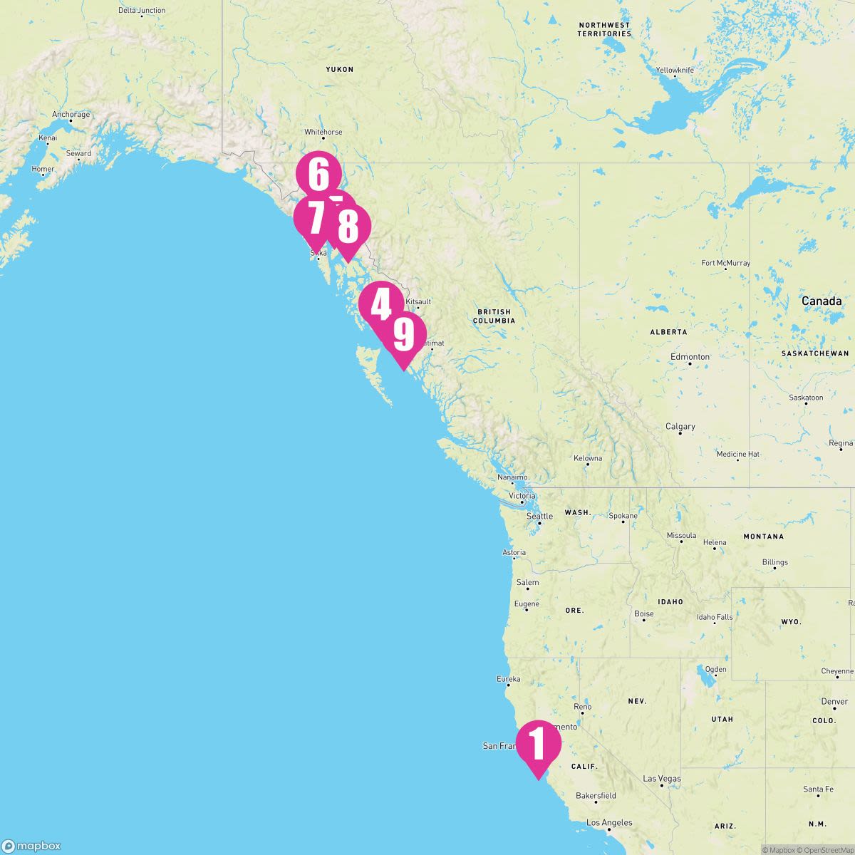 11 Night Alaska (San Francisco Roundtrip)