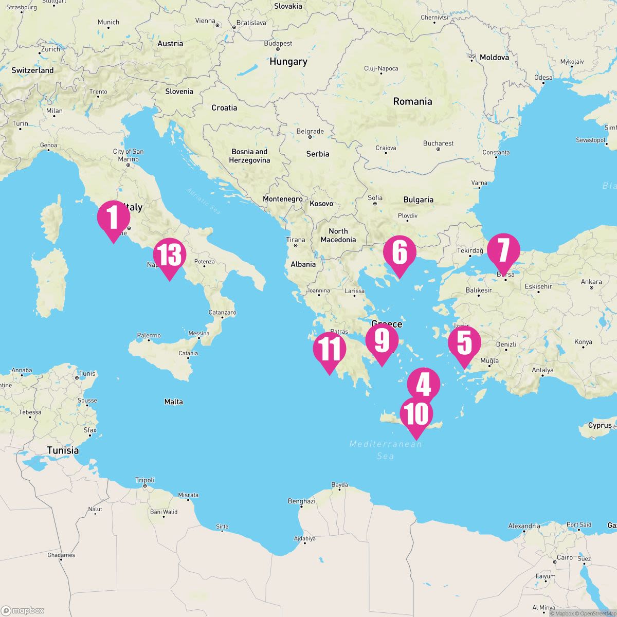13 Night Mediterranean (Rome Roundtrip)