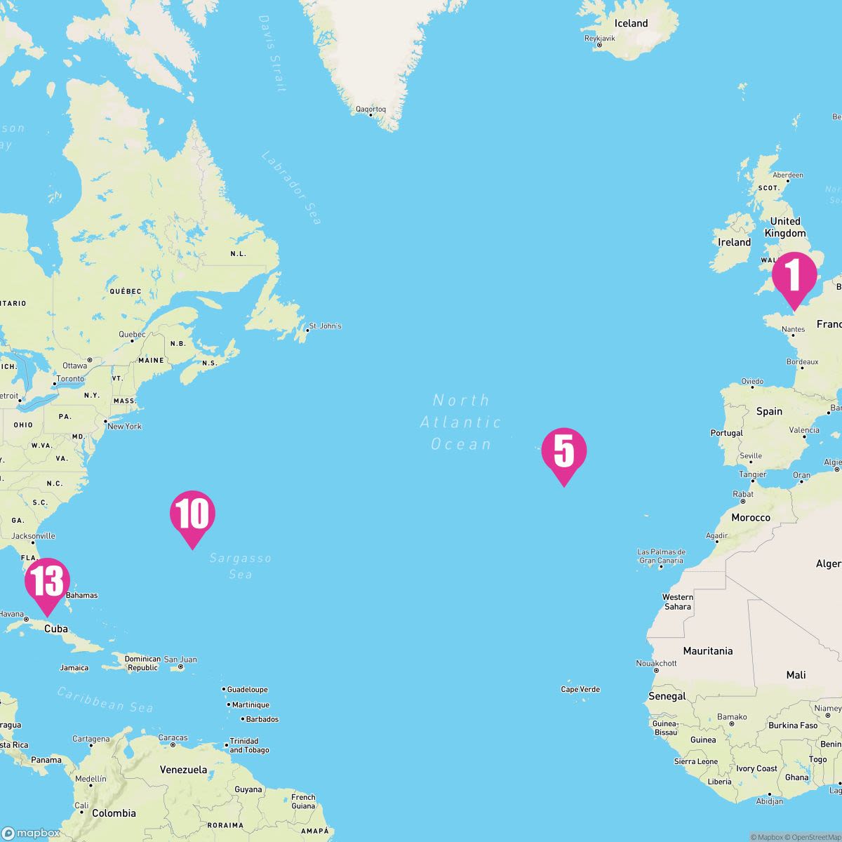 12 Night Western Europe Transatlantic (Southampton To Ft. Lauderdale)