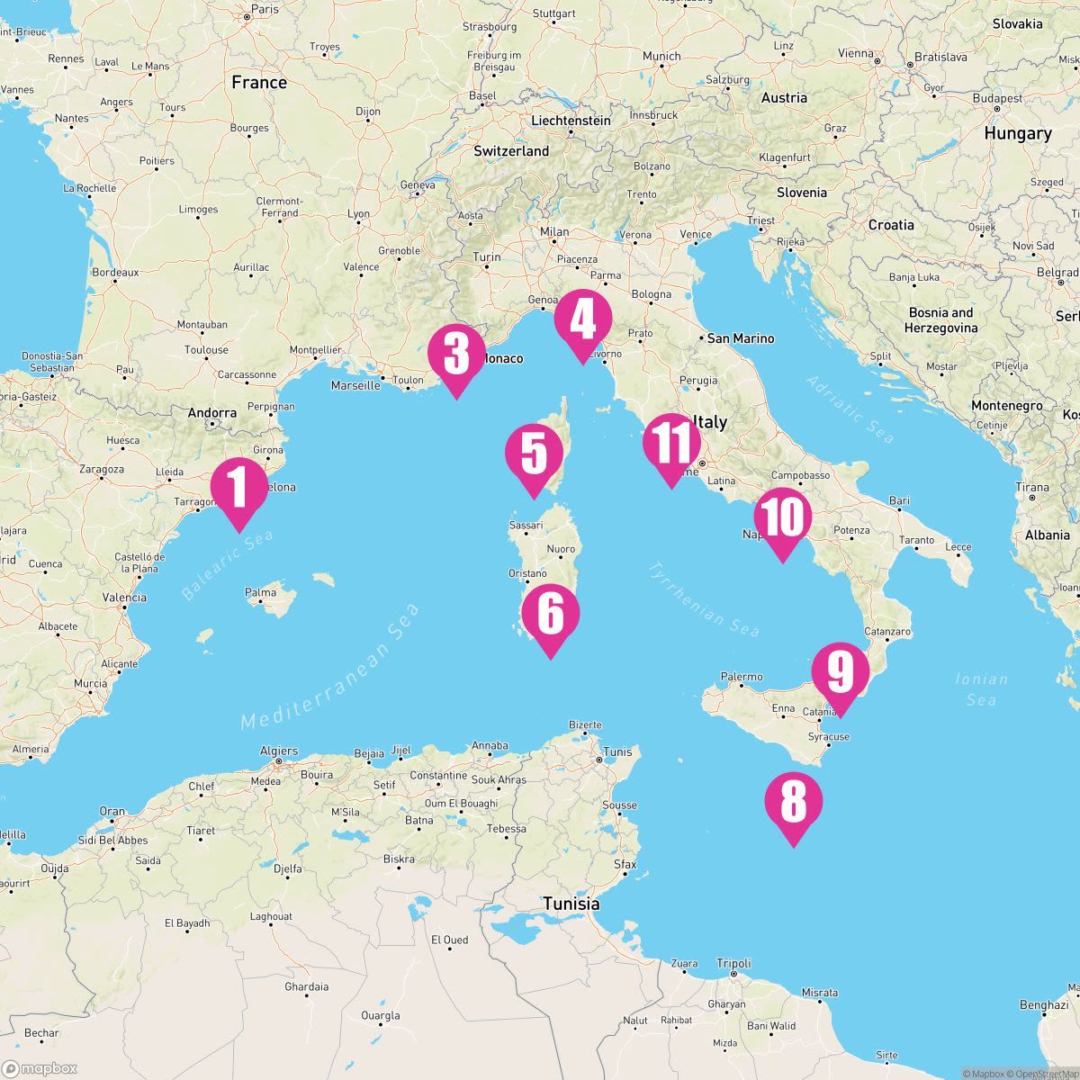 10 Night Italian Riviera & France (Barcelona To Rome)