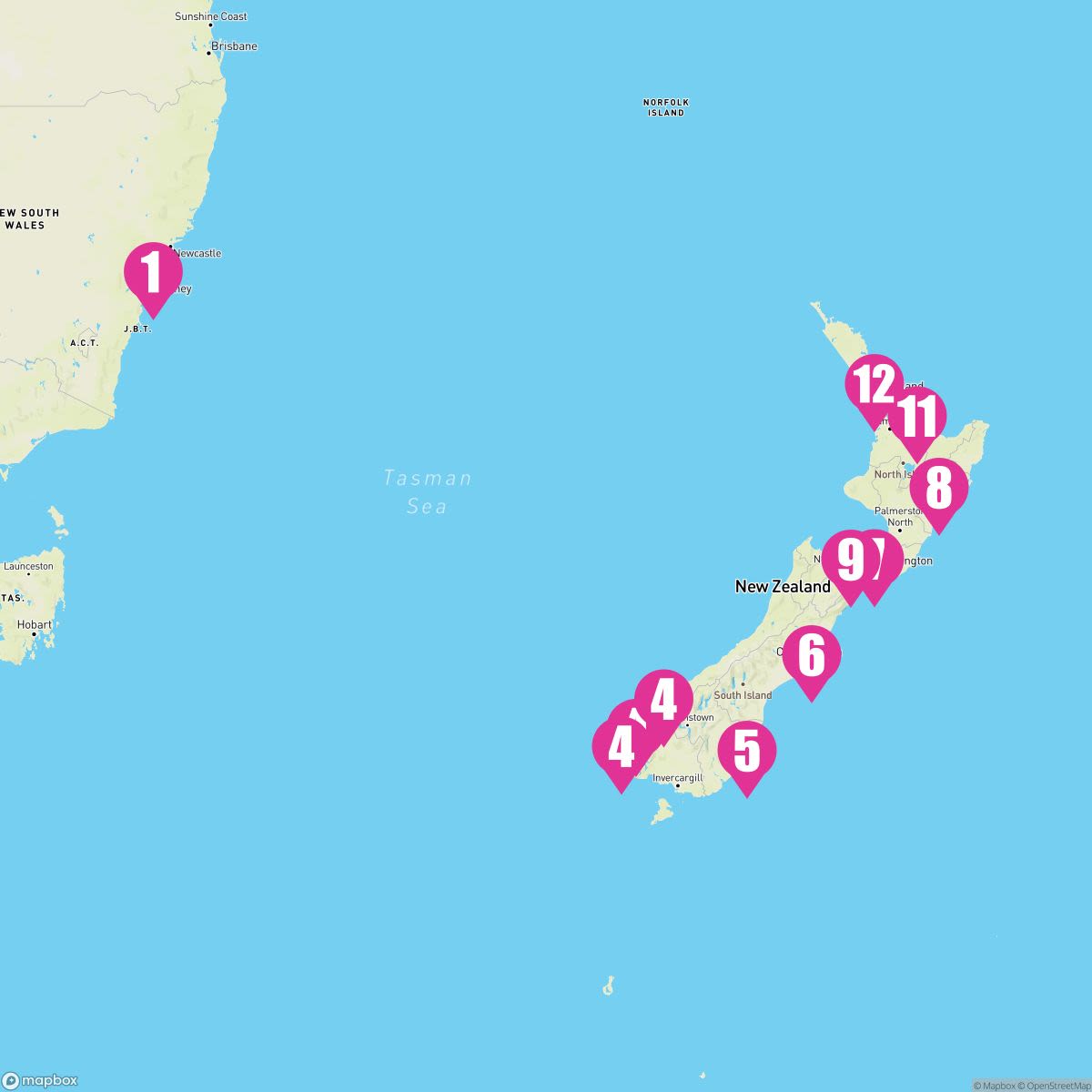 11 Night New Zealand (Sydney To Auckland)