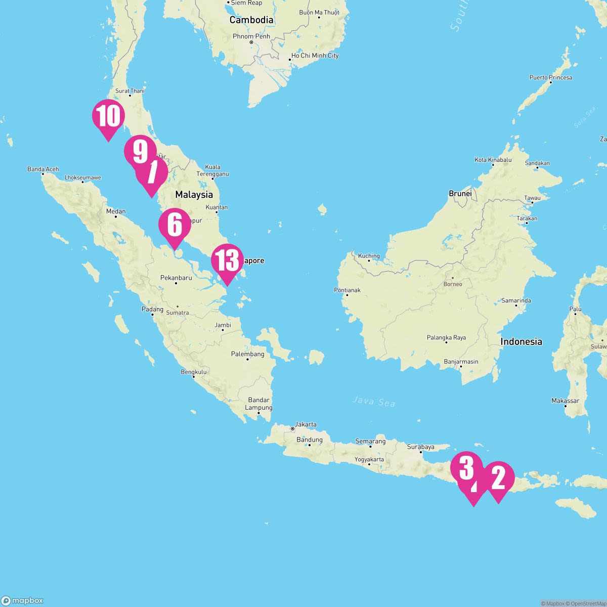 12 Night Bali Malaysia & Thailand (Benoa To Singapore)