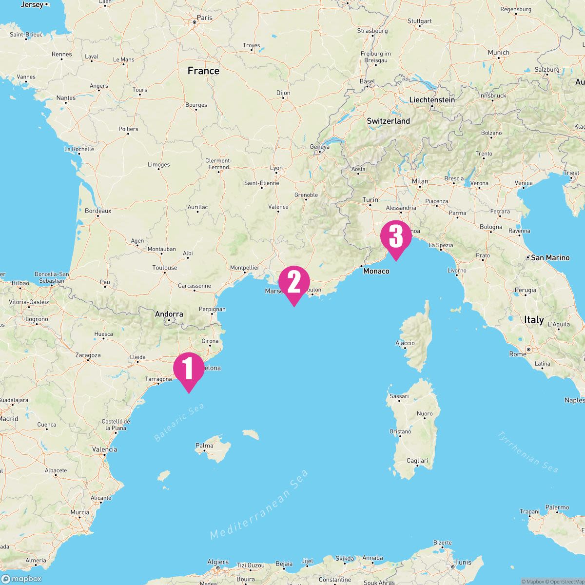3 Night Western Mediterranean (Barcelona Roundtrip)