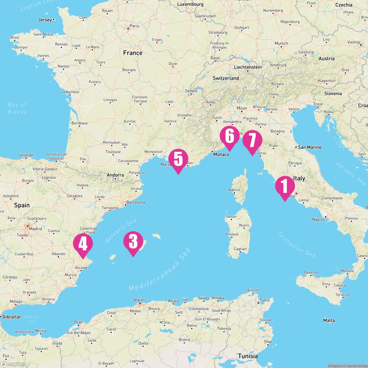 7 Night Western Mediterranean (Rome Roundtrip)