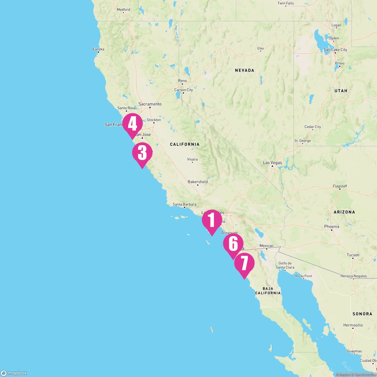 7 Night Classic California Coast (Los Angeles Roundtrip)