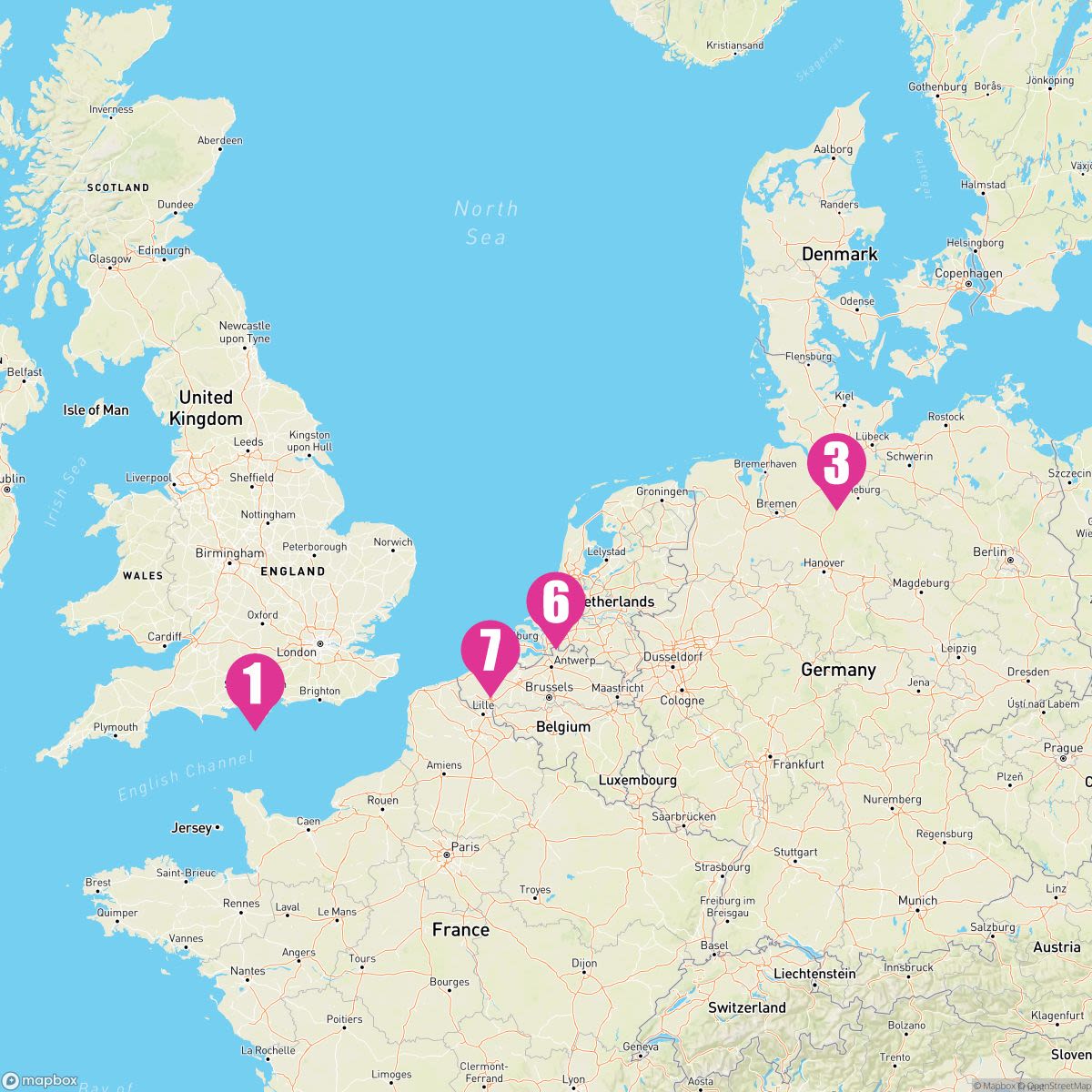 7 Night Western Europe (Southampton Roundtrip)