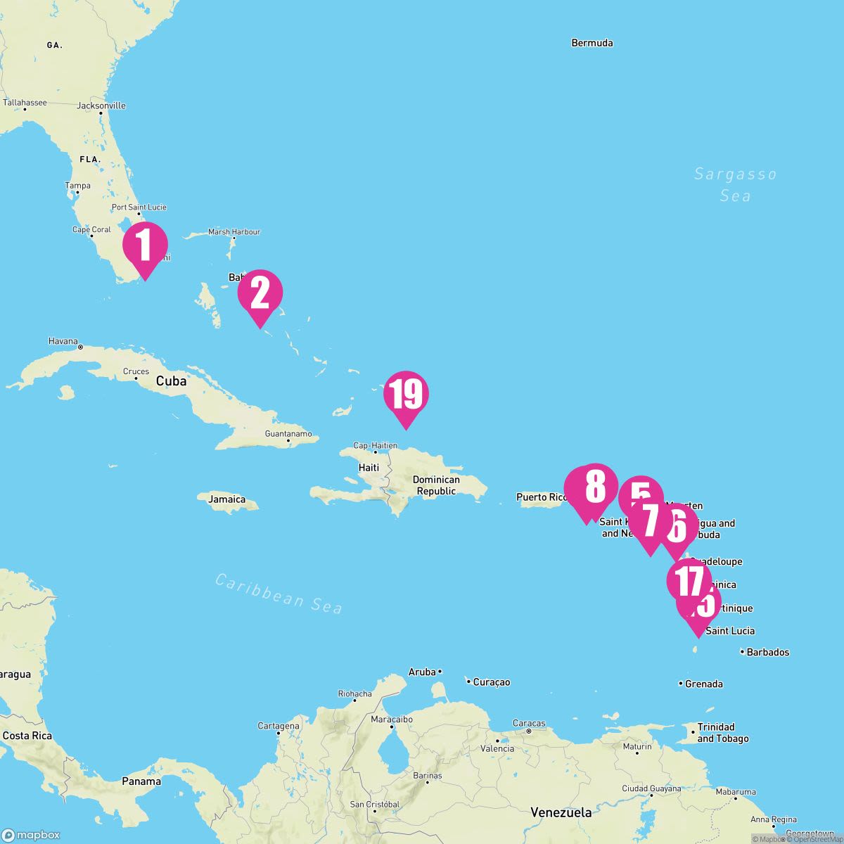 20 Night Caribbean Explorer (Ft. Lauderdale Roundtrip)