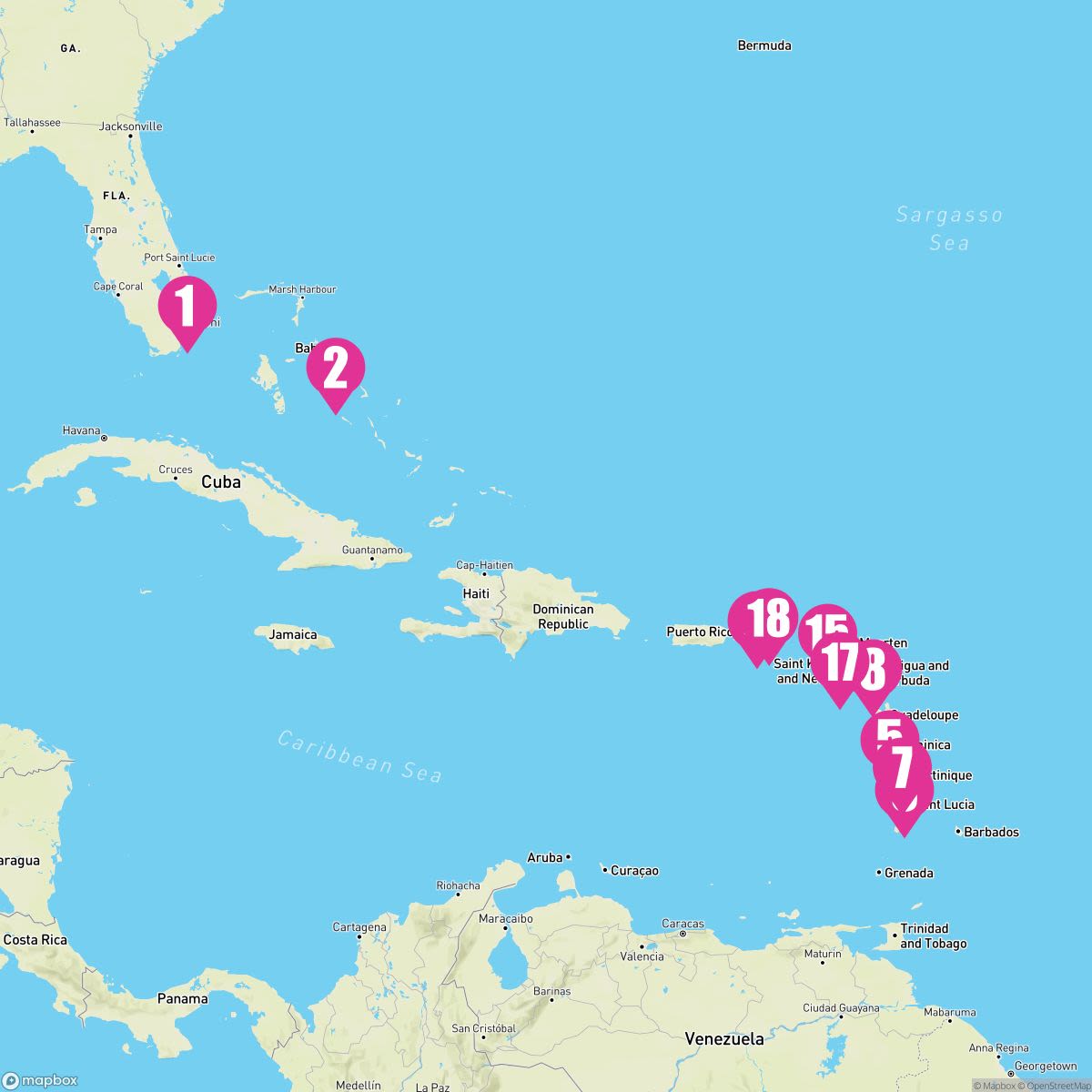 20 Night Caribbean Explorer (Ft. Lauderdale Roundtrip)