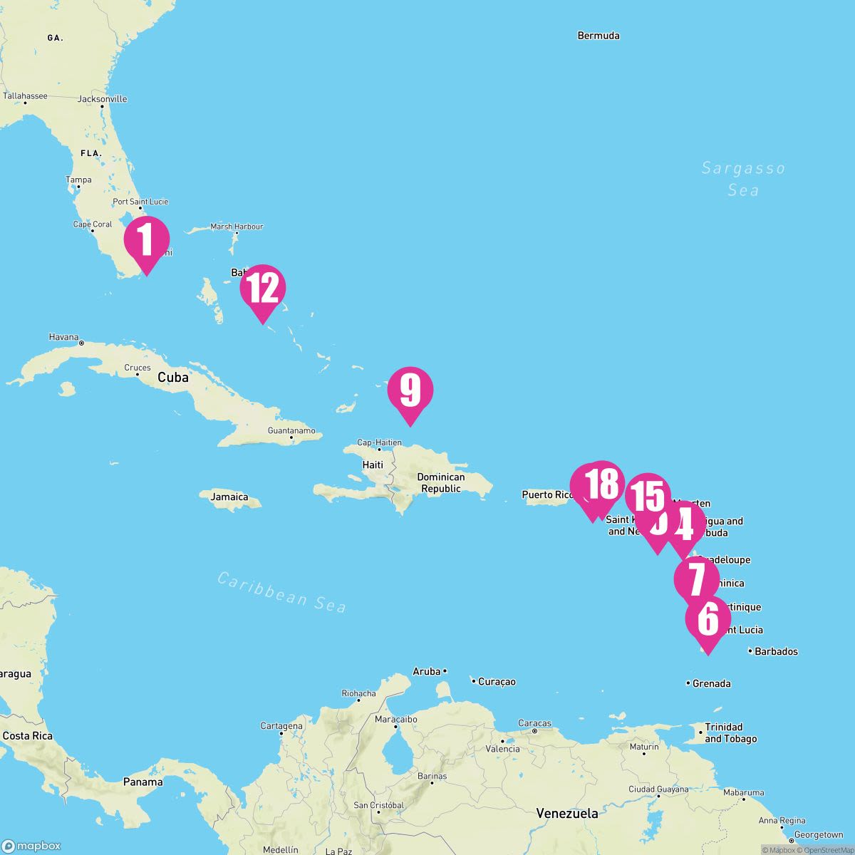 20 Night Caribbean Explorer (Ft. Lauderdale Roundtrip)