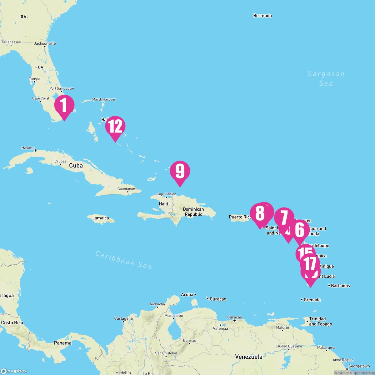 20 Night Caribbean Explorer (Ft. Lauderdale Roundtrip)