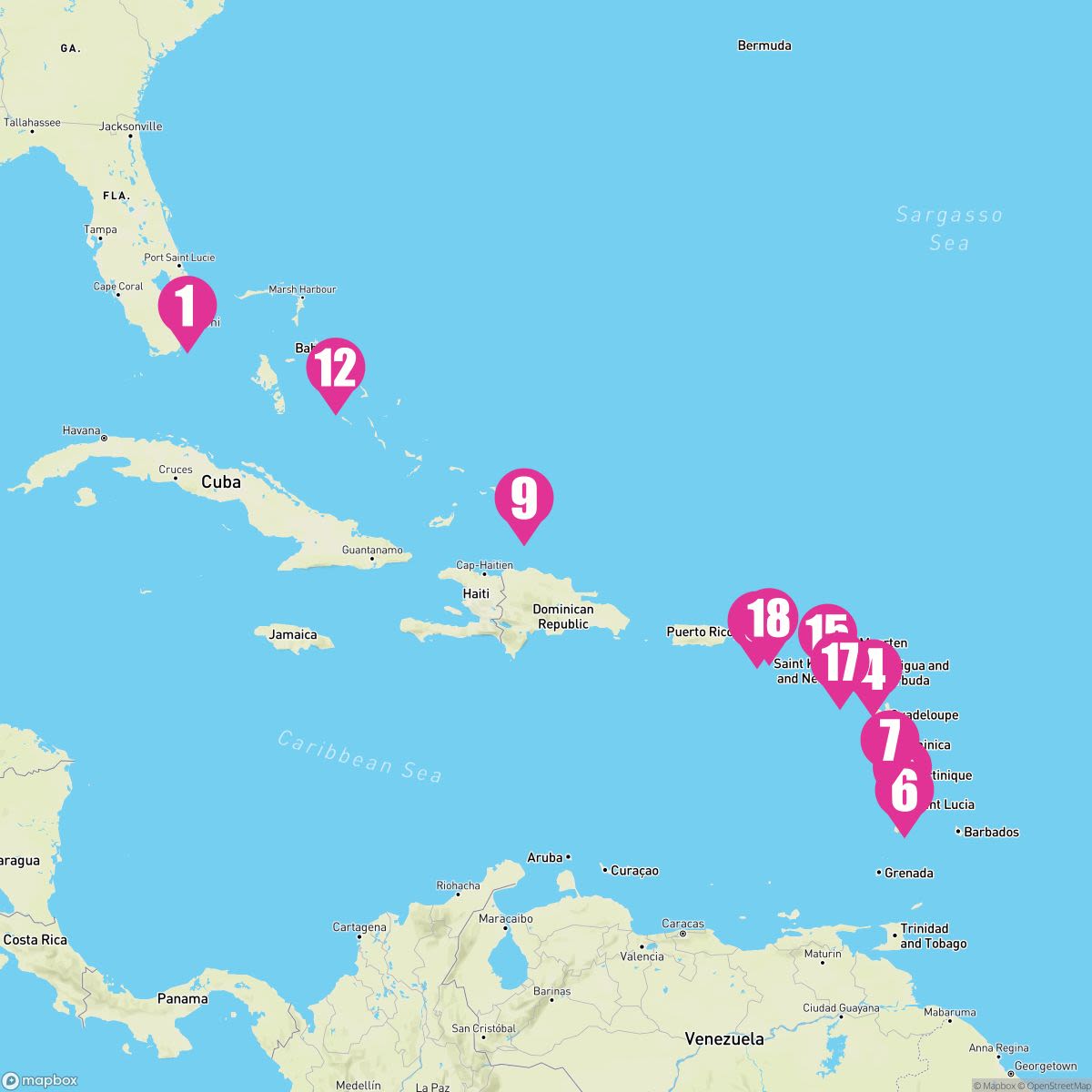 20 Night Caribbean Explorer (Ft. Lauderdale Roundtrip)
