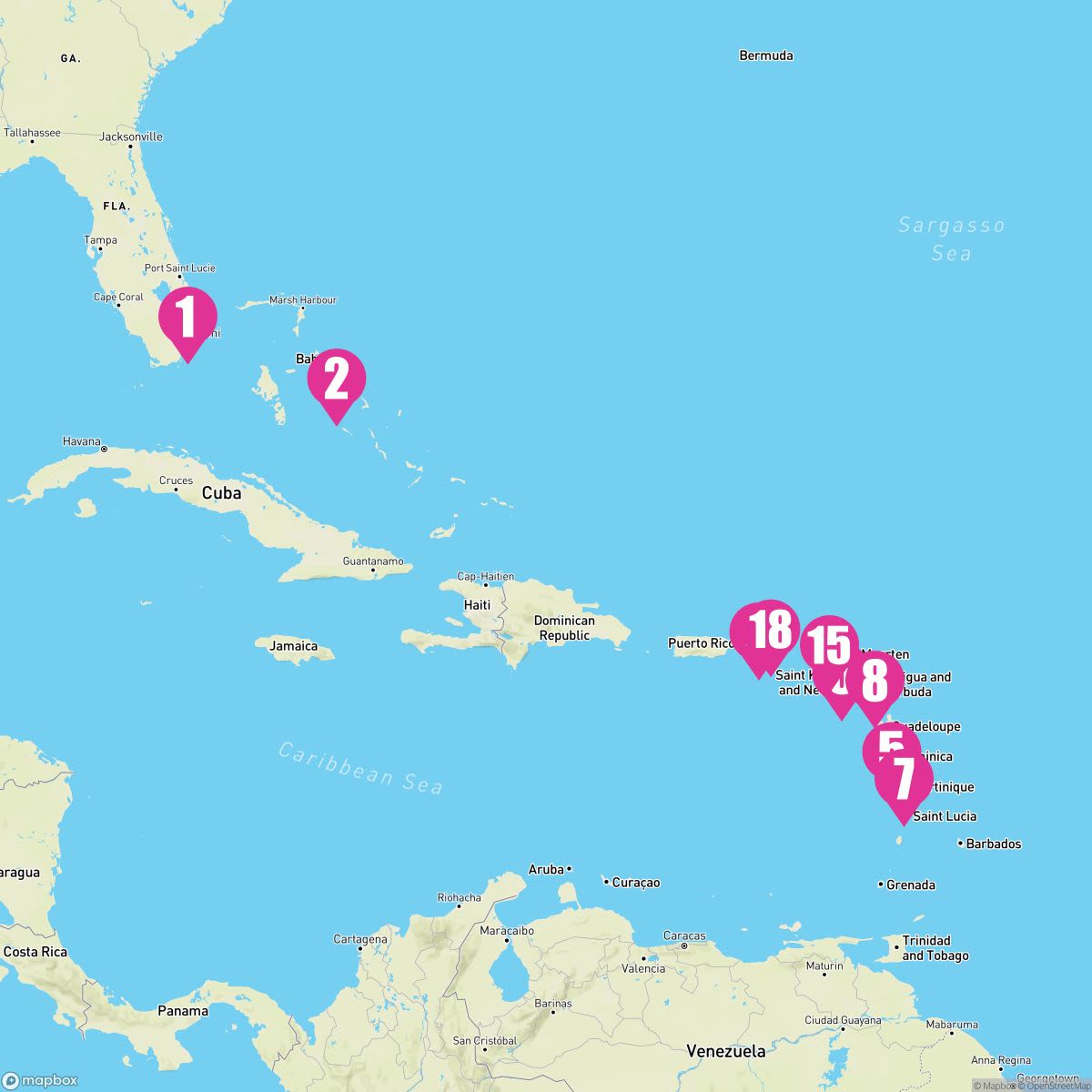20 Night Caribbean Explorer (Ft. Lauderdale Roundtrip)