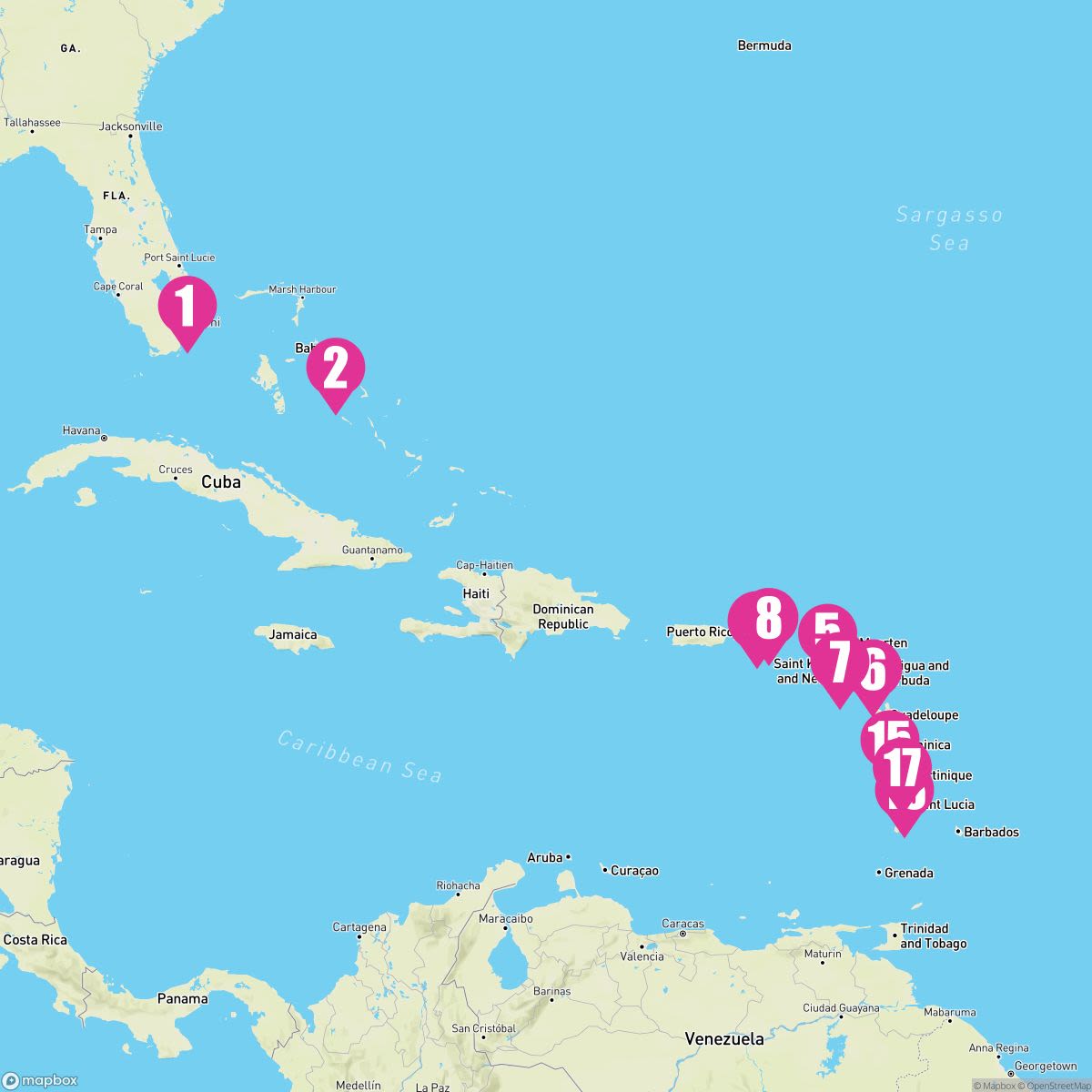 20 Night Caribbean Explorer (Ft. Lauderdale Roundtrip)