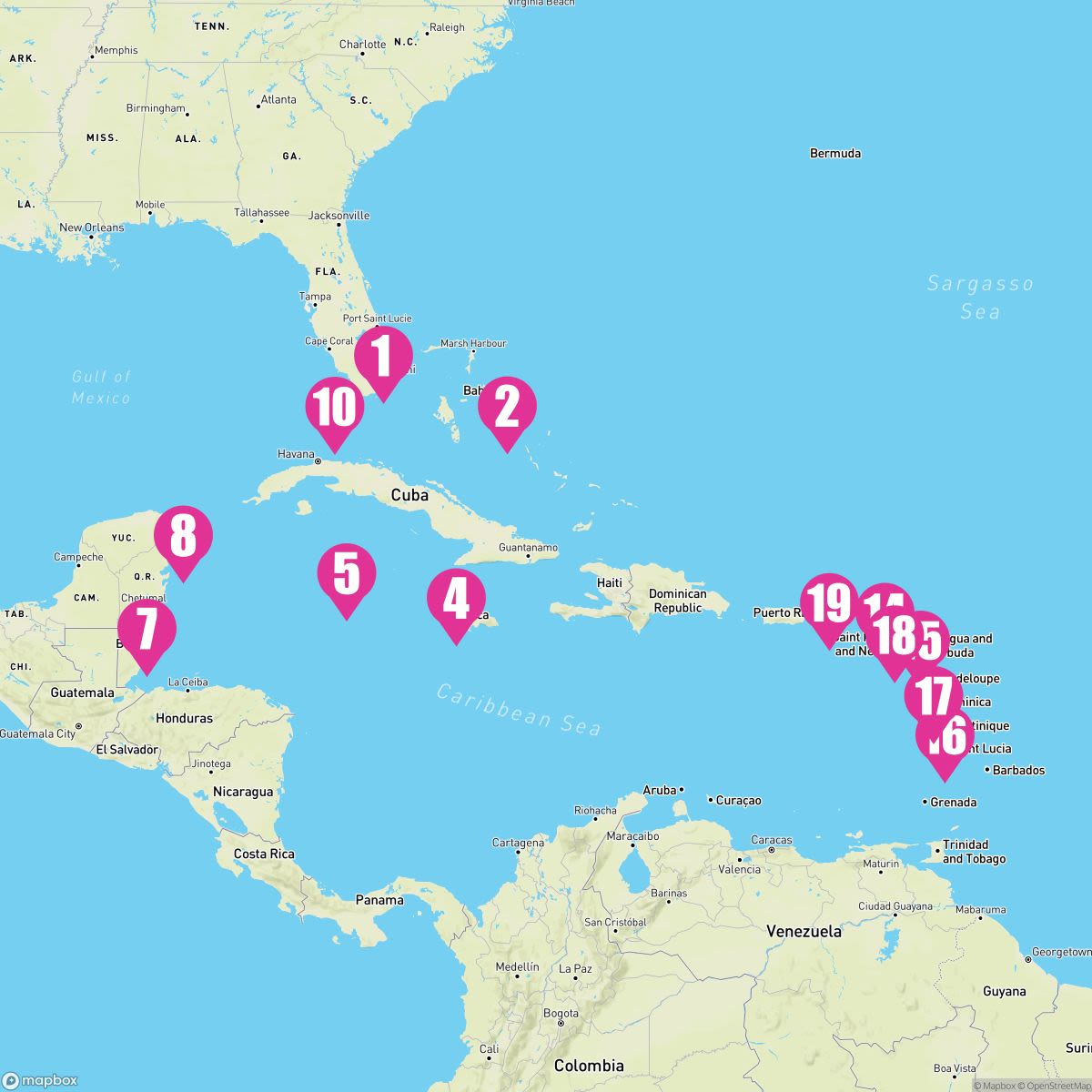 21 Night Eastern Wayfarer/Western Explorer Caribbean Collector (Ft. Lauderdale Roundtrip)