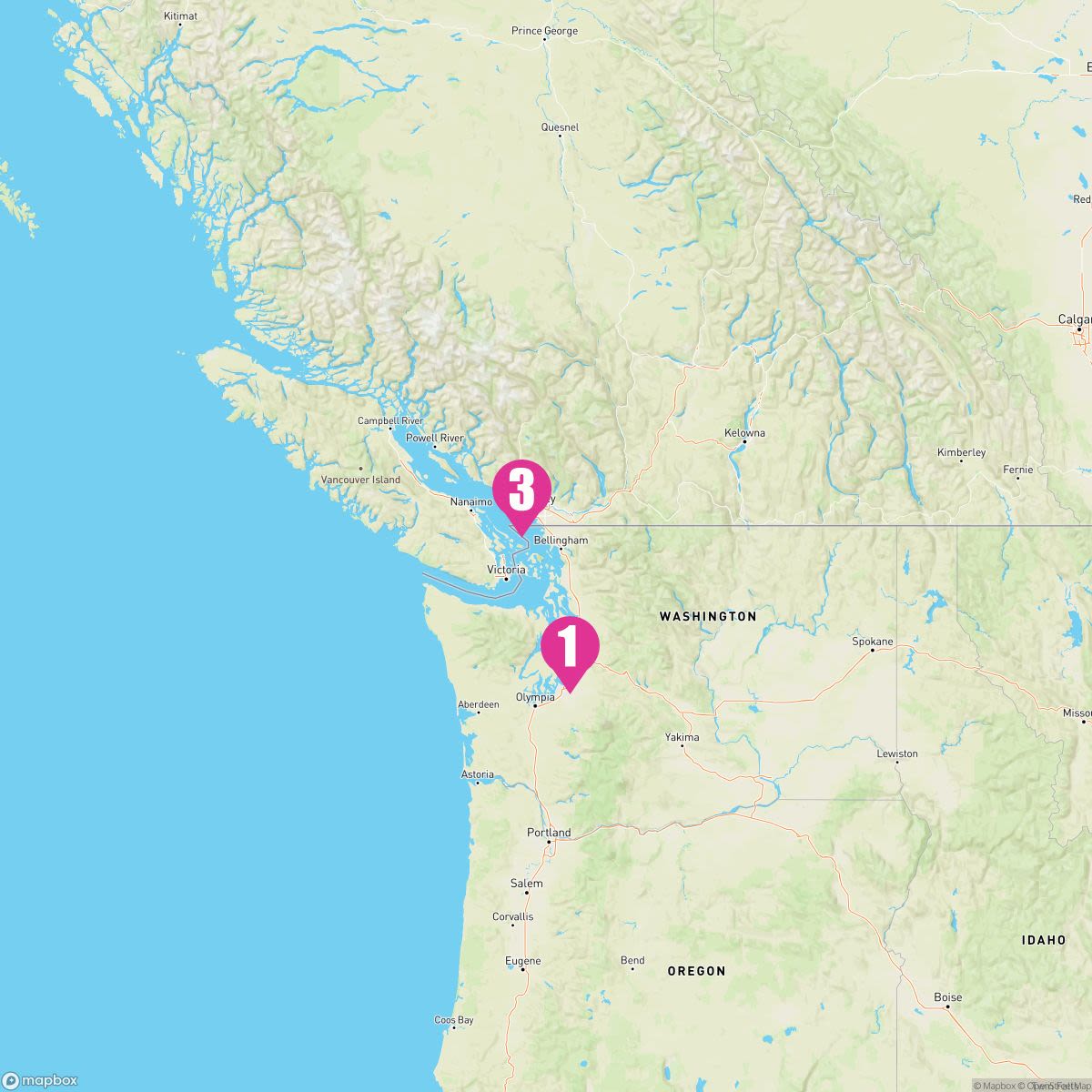 2 Night Pacific Coastal (Seattle To Vancouver)