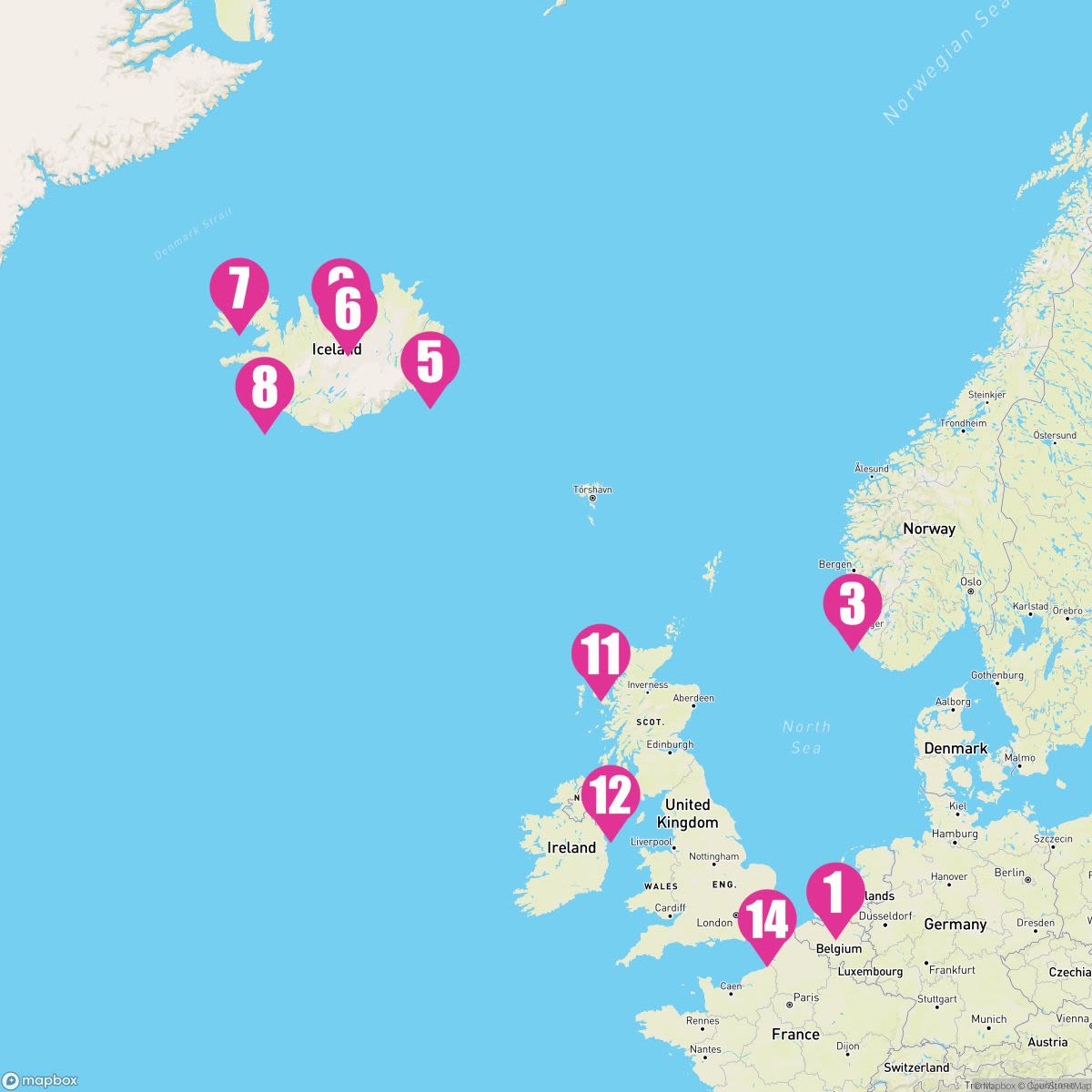 14 Night Viking Trails & Celtic Origins: Reykjavík Overnight (Rotterdam Roundtrip)