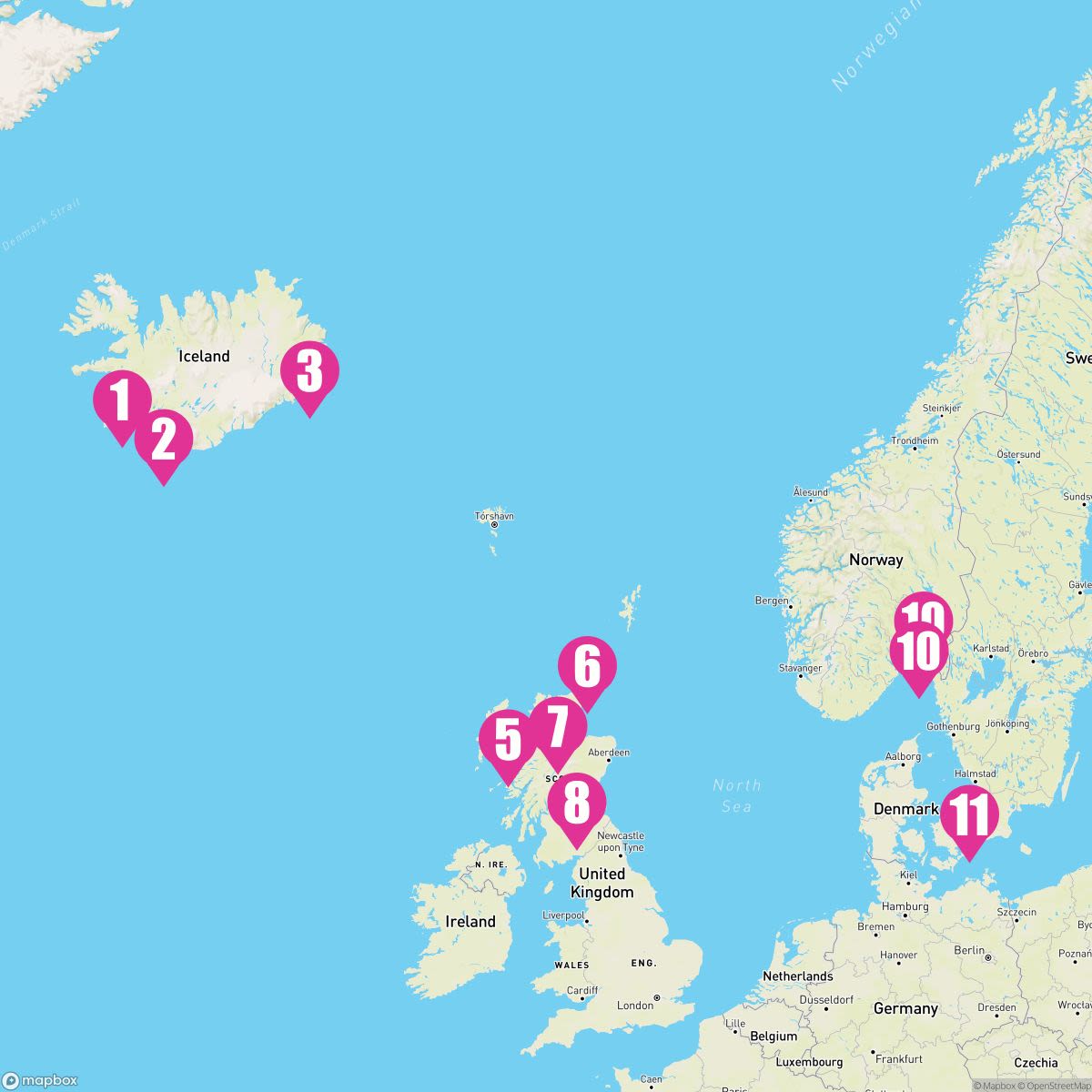 10 Night Icelandic & Scottish Mysteries (Reykjavik To Copenhagen)