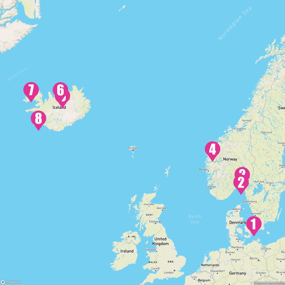 7 Night Norwegian & Icelandic Fjords (Copenhagen To Reykjavik)