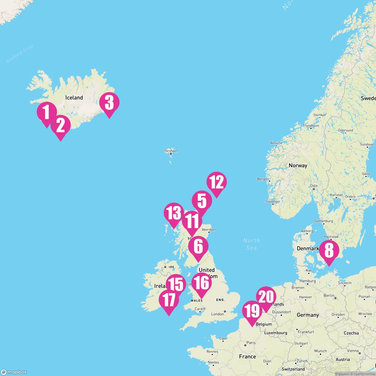 21 Night Islands Of Iceland Britain Scotland & Ireland (Reykjavik To Copenhagen)