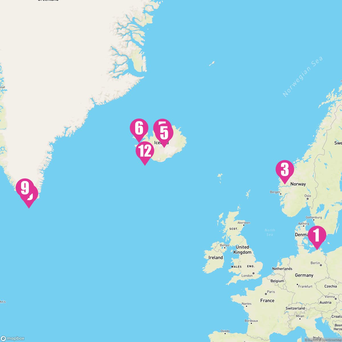 11 Night Iceland & Greenland Passage (Copenhagen To Rekjavik)