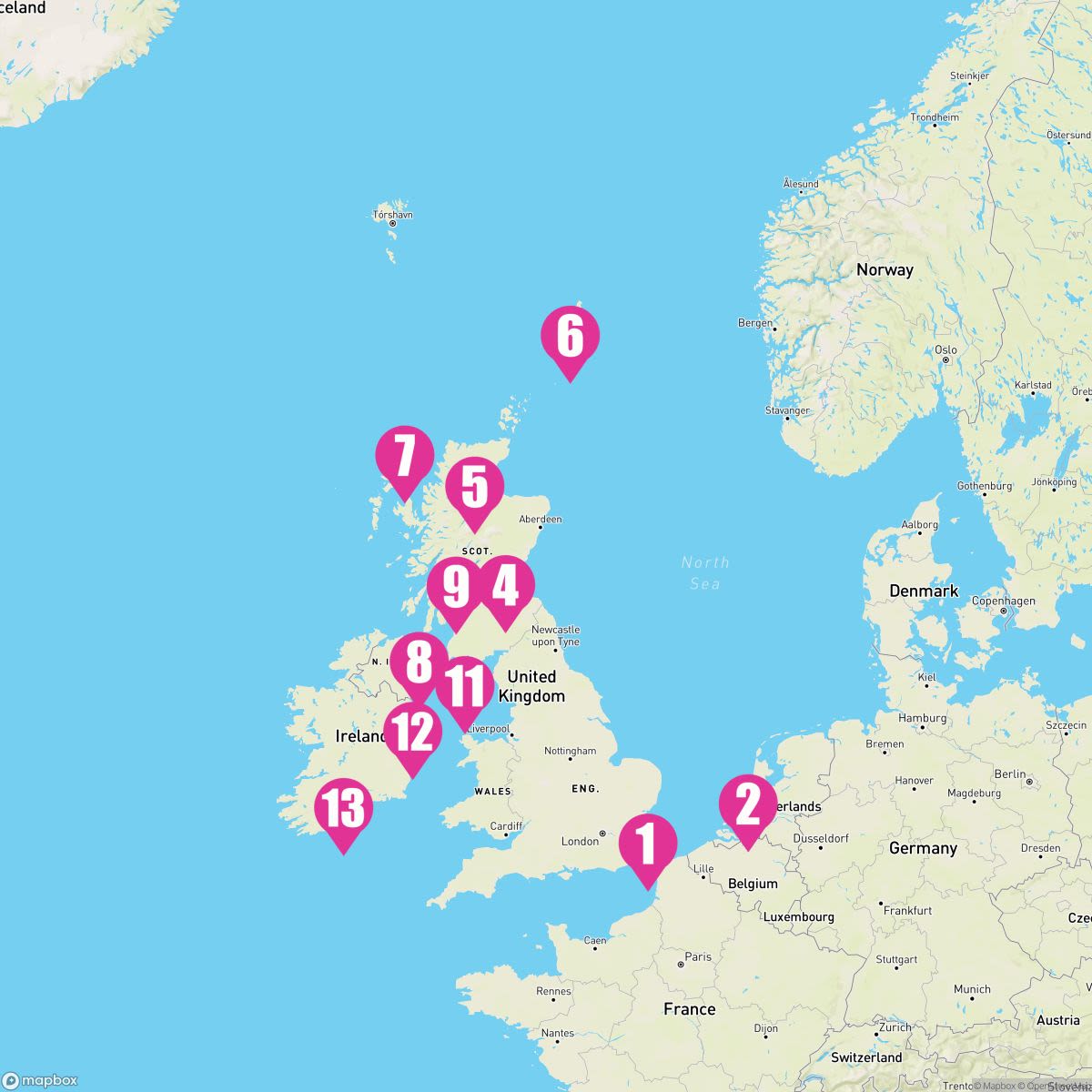 14 Night Wild British Isles: Belfast Evening Stay (Dover Roundtrip)