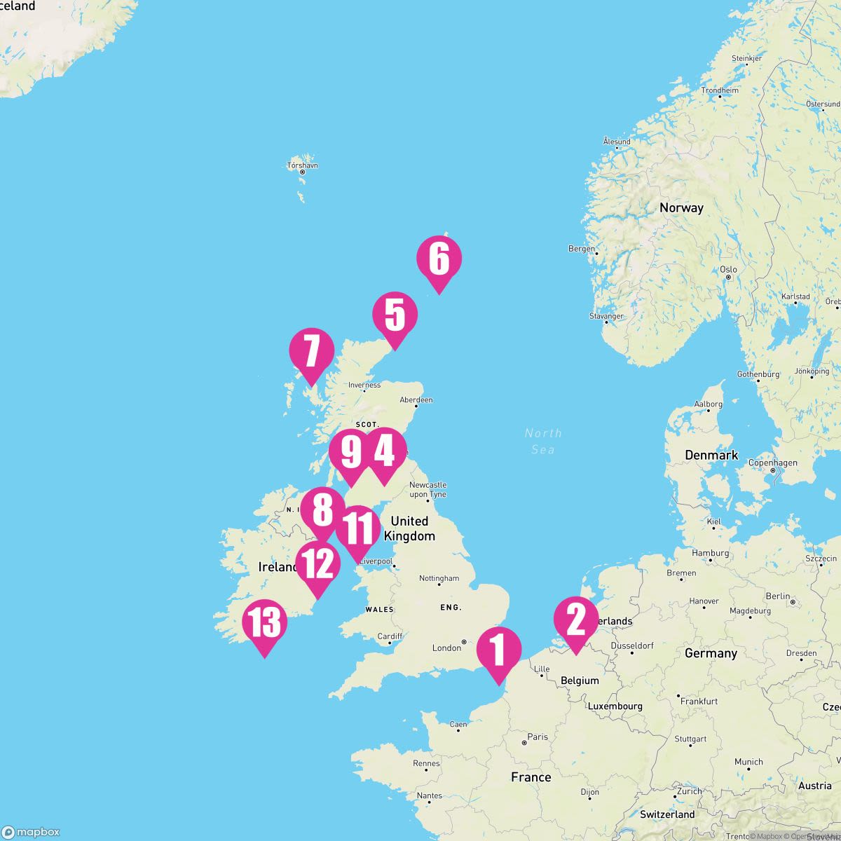 14 Night Wild British Isles: Belfast Evening Stay (Dover Roundtrip)