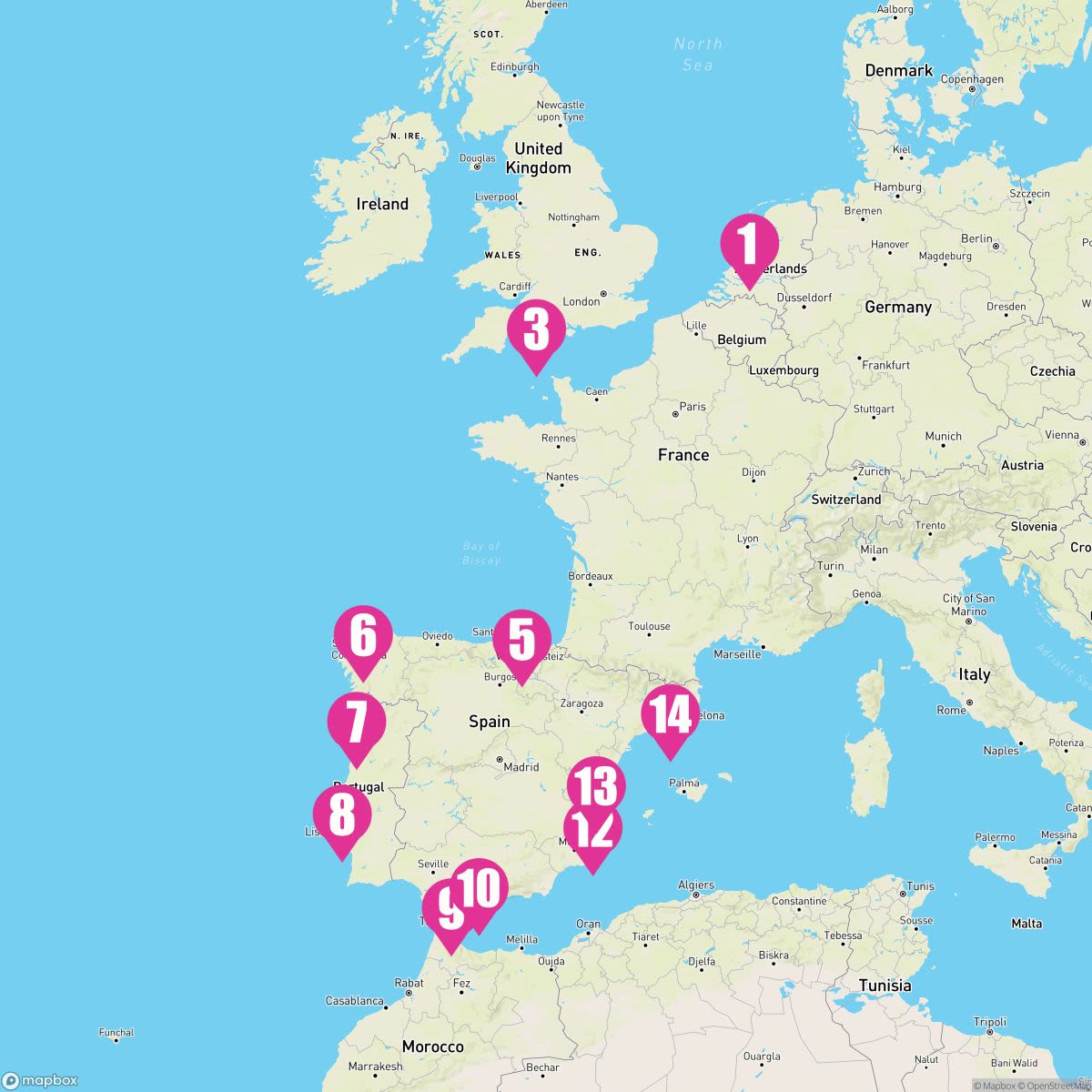 13 Night Around The Iberian Peninsula (Amsterdam To Barcelona)
