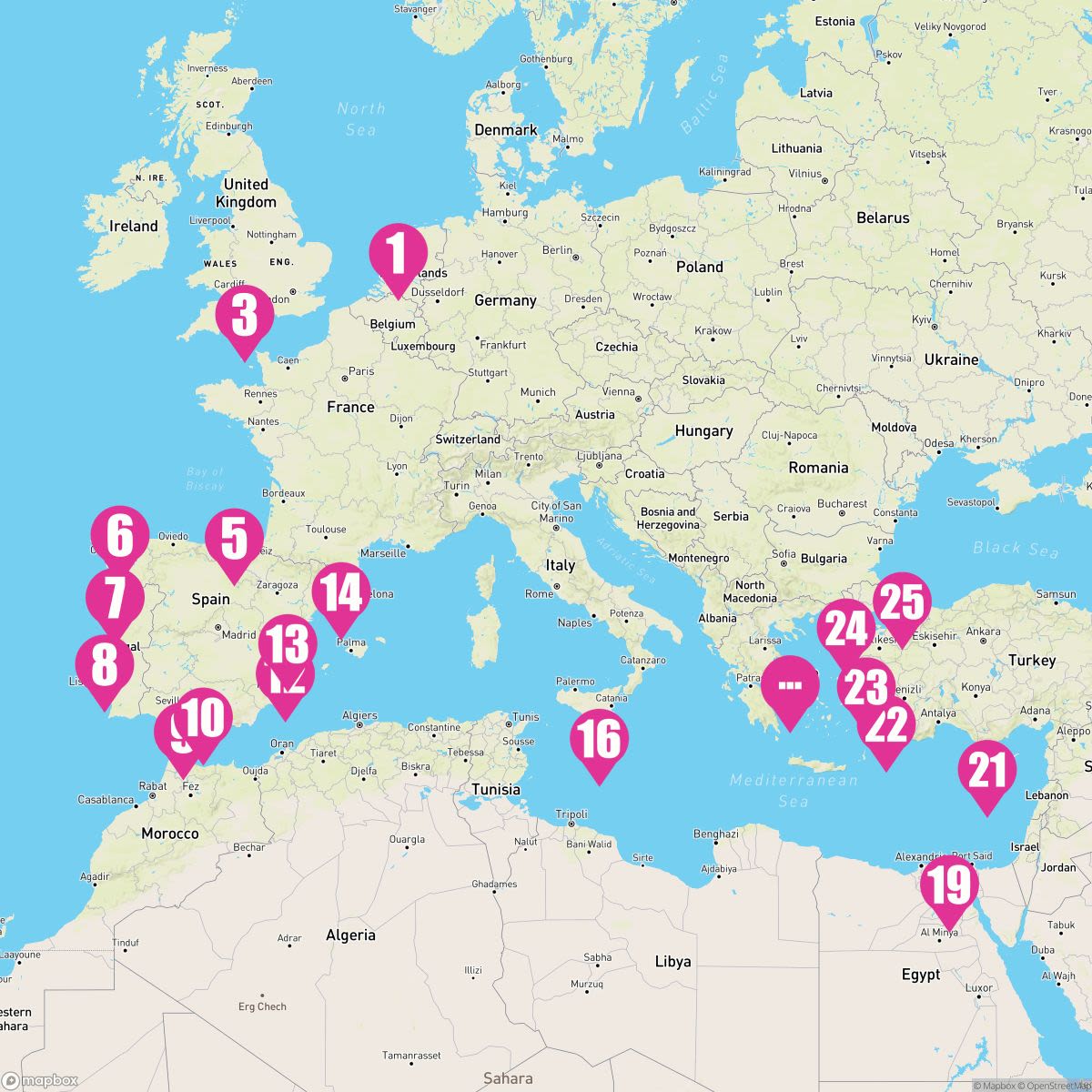 27 Night Iberia & Eastern Mediterranean: Egypt & Istanbul (Amsterdam To Athens)