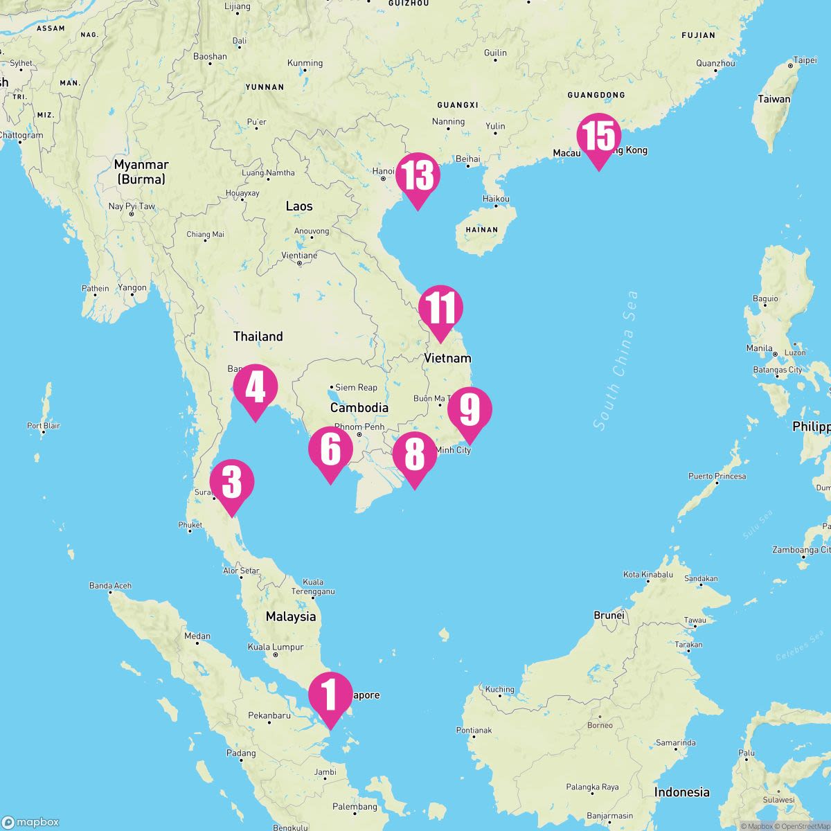 14 Night Far East Discovery (Singapore To Hong Kong)