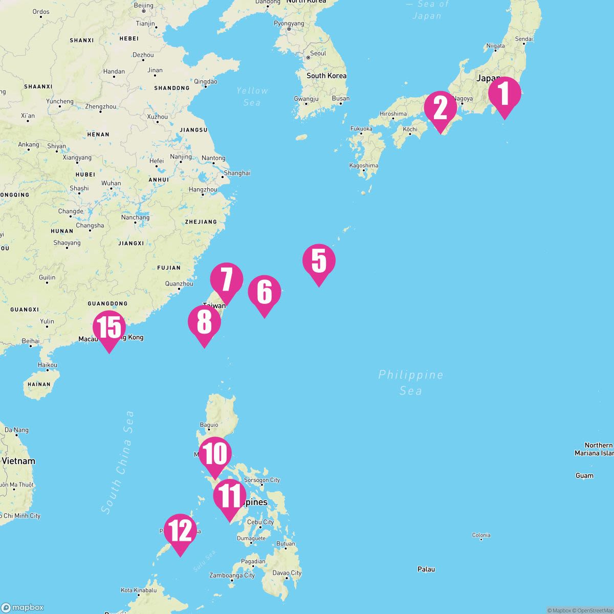 14 Night Japan Taiwan & The Philippines (Yokohama To Hong Kong)