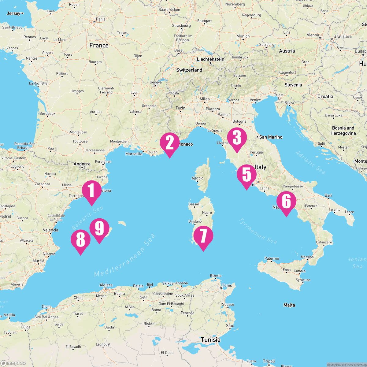 9 Night Mediterranean: Italy France & Spain (Barcelona Roundtrip)
