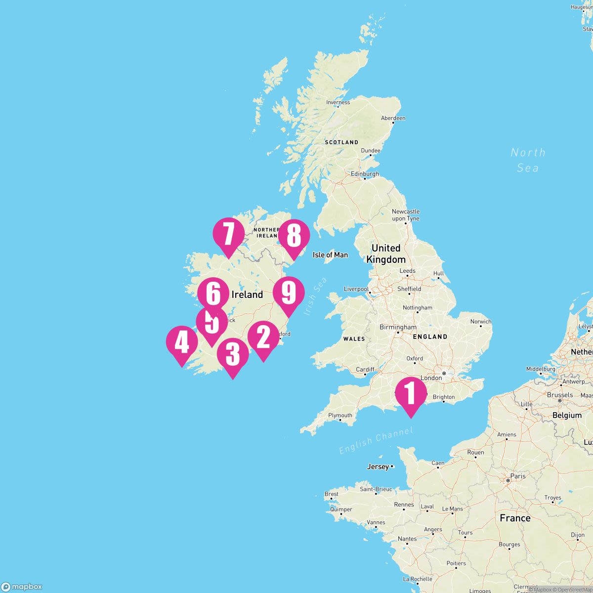 10 Night Ireland: Belfast Dublin Cork & Galway (Southampton Roundtrip)