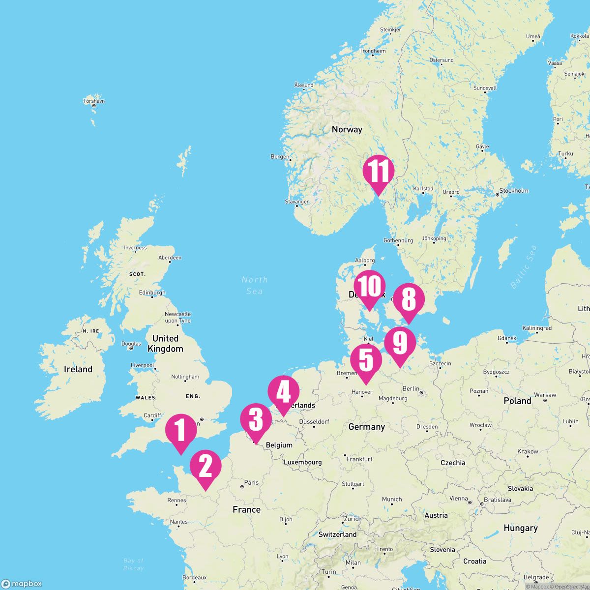 10 Night Europe: France Germany & Belgium (Southampton To Oslo)