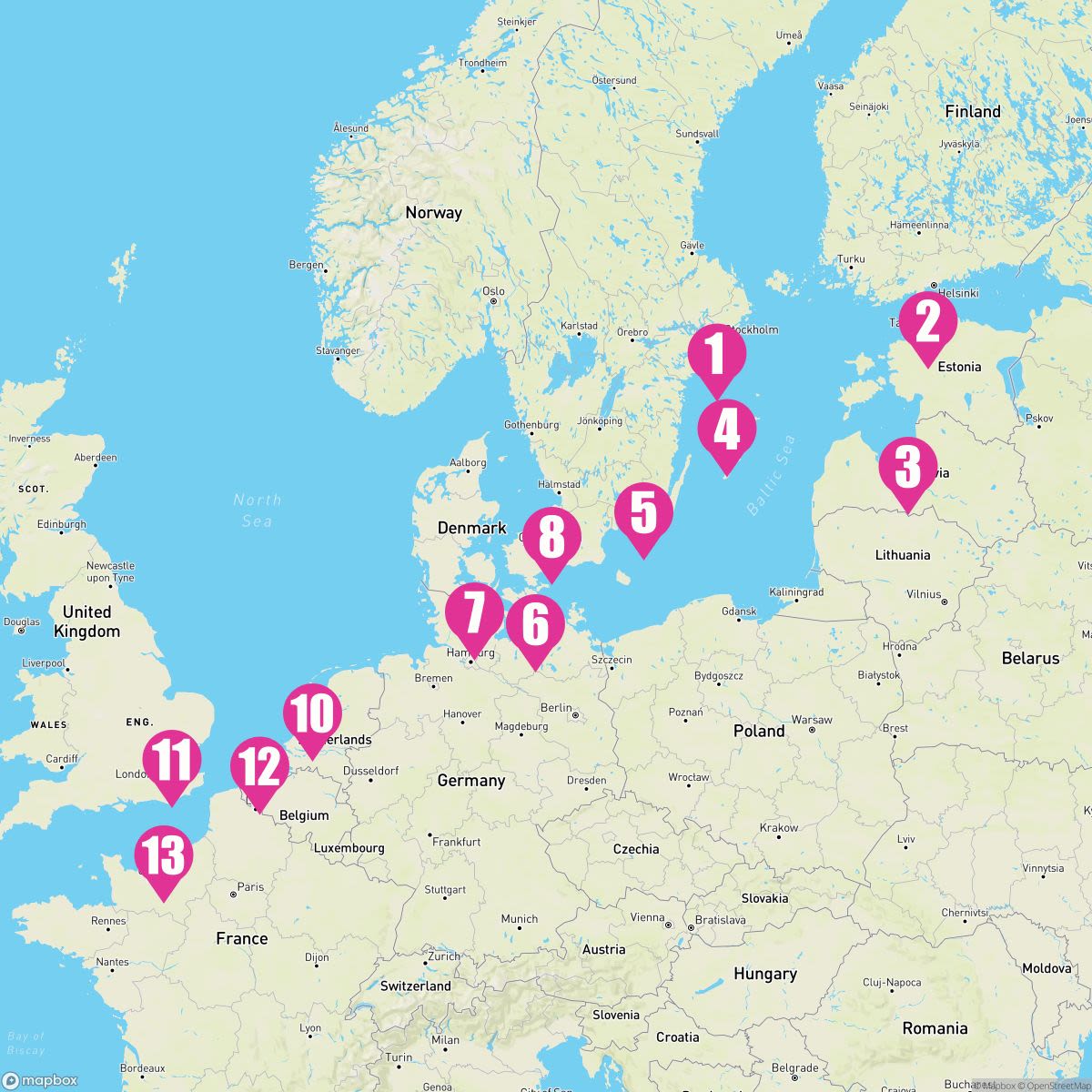 12 Night Baltic: Russia Germany & Denmark (Stockholm To Le Havre)