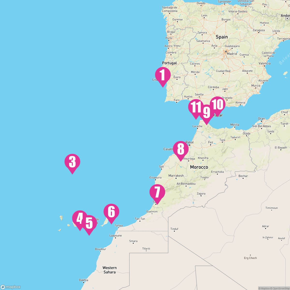 11 Night Europe: Spain Morocco & Gibraltar (Lisbon Roundtrip)