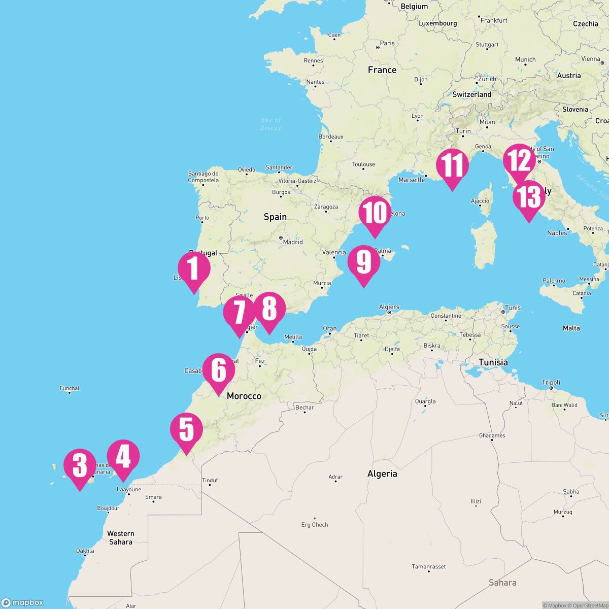 12 Night Mediterranean: Italy France & Spain (Lisbon To Rome)
