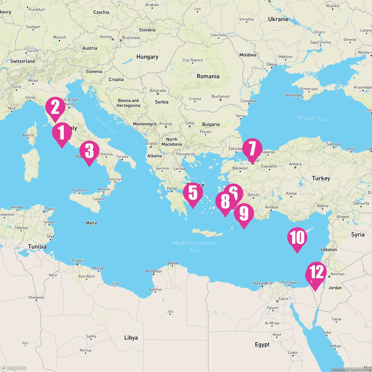 11 Night Mediterranean: Italy Greece & Turkey (Rome To Haifa)