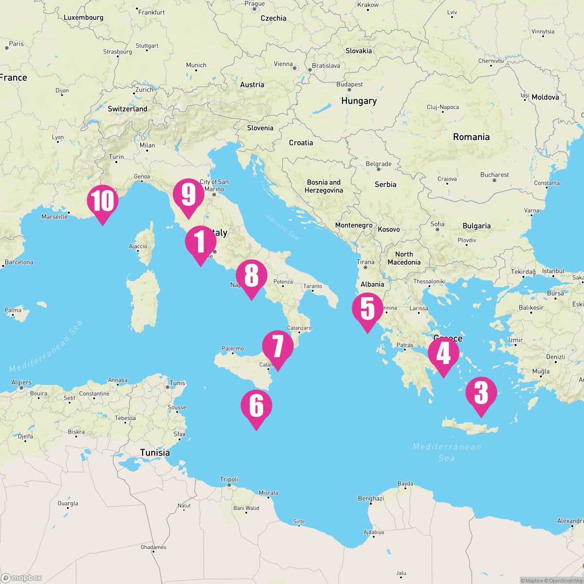 10 Night Greek Isles: Santorini Athens & Florence (Rome Roundtrip)