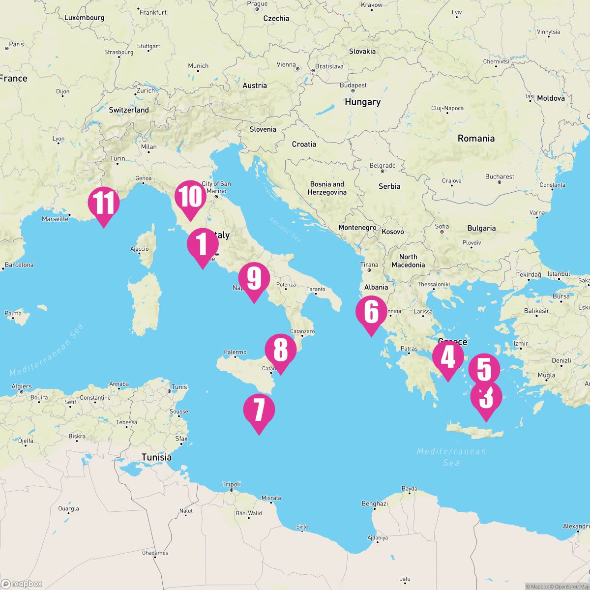 11 Night Greek Isles: Santorini Athens & Florence (Rome Roundtrip)