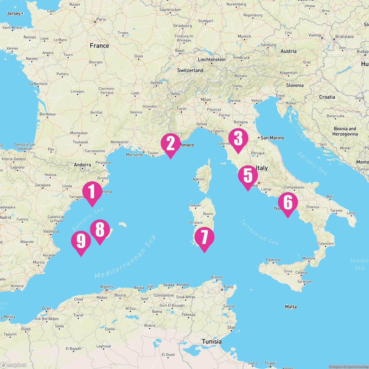 9 Night Mediterranean: Italy France & Spain (Barcelona Roundtrip)