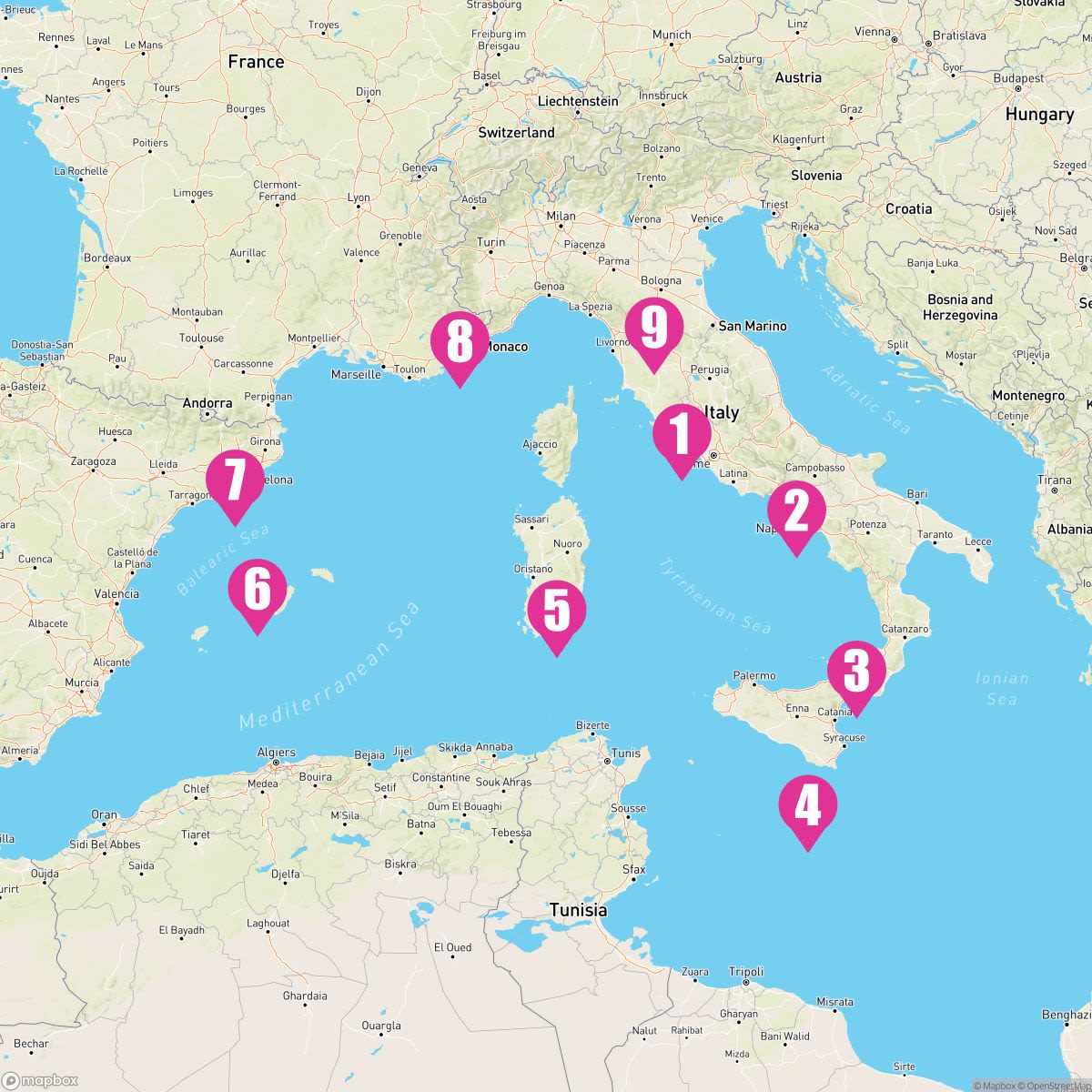 10 Night Mediterranean: Italy France & Spain (Rome Roundtrip)