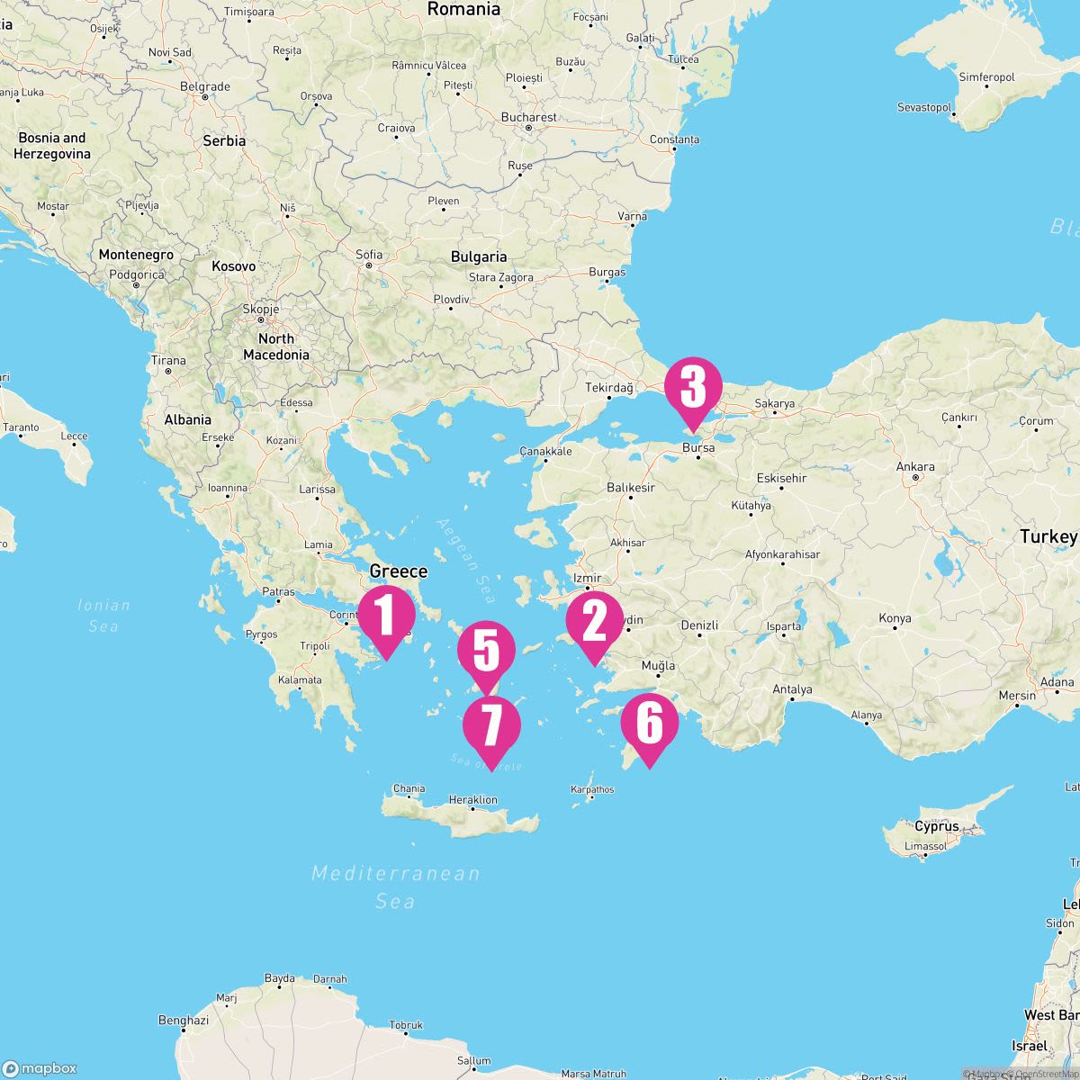 7 Night Greek Isles: Santorini Rhodes & Istanbul (Athens Roundtrip)