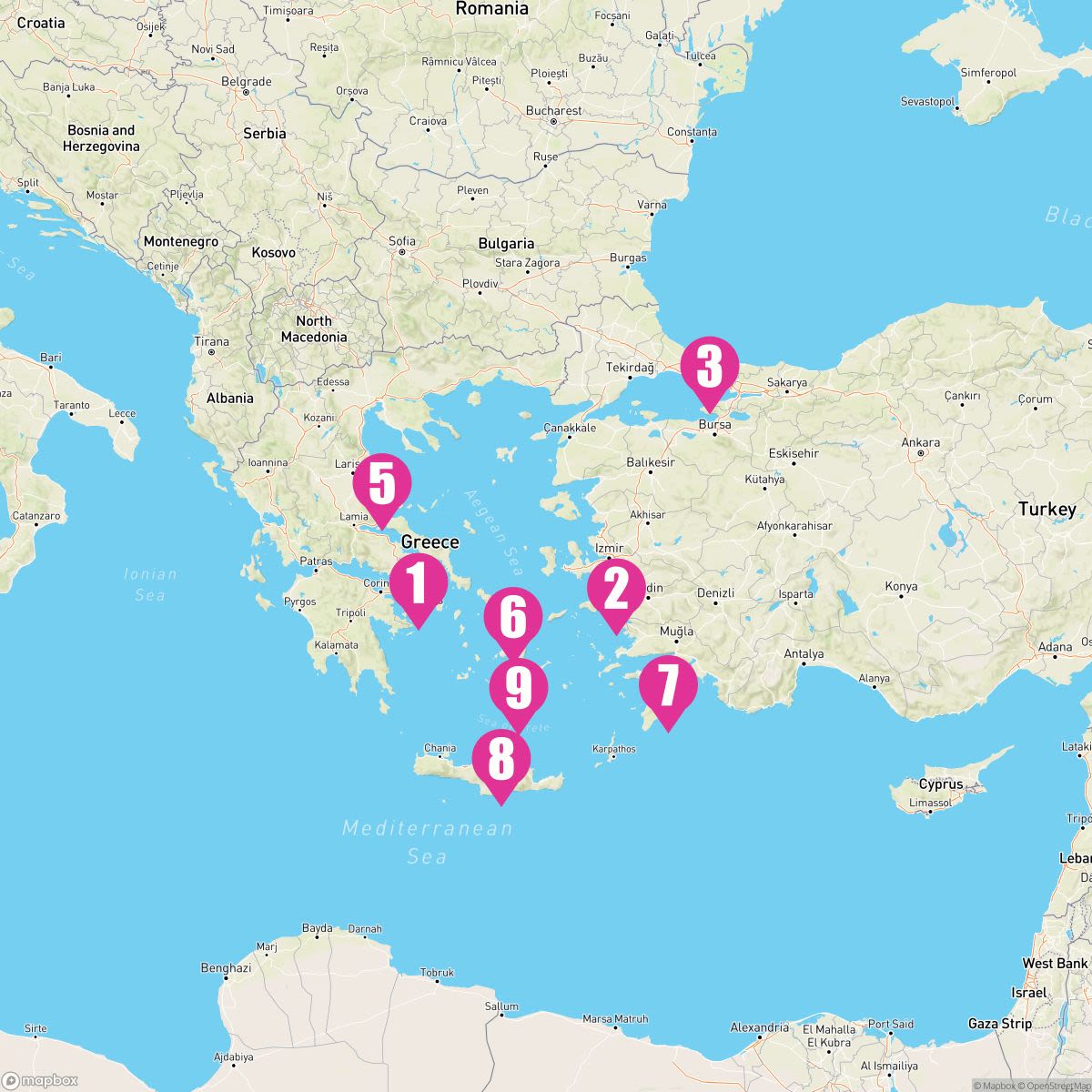 9 Night Greek Isles: Santorini Rhodes & Istanbul (Athens Roundtrip)